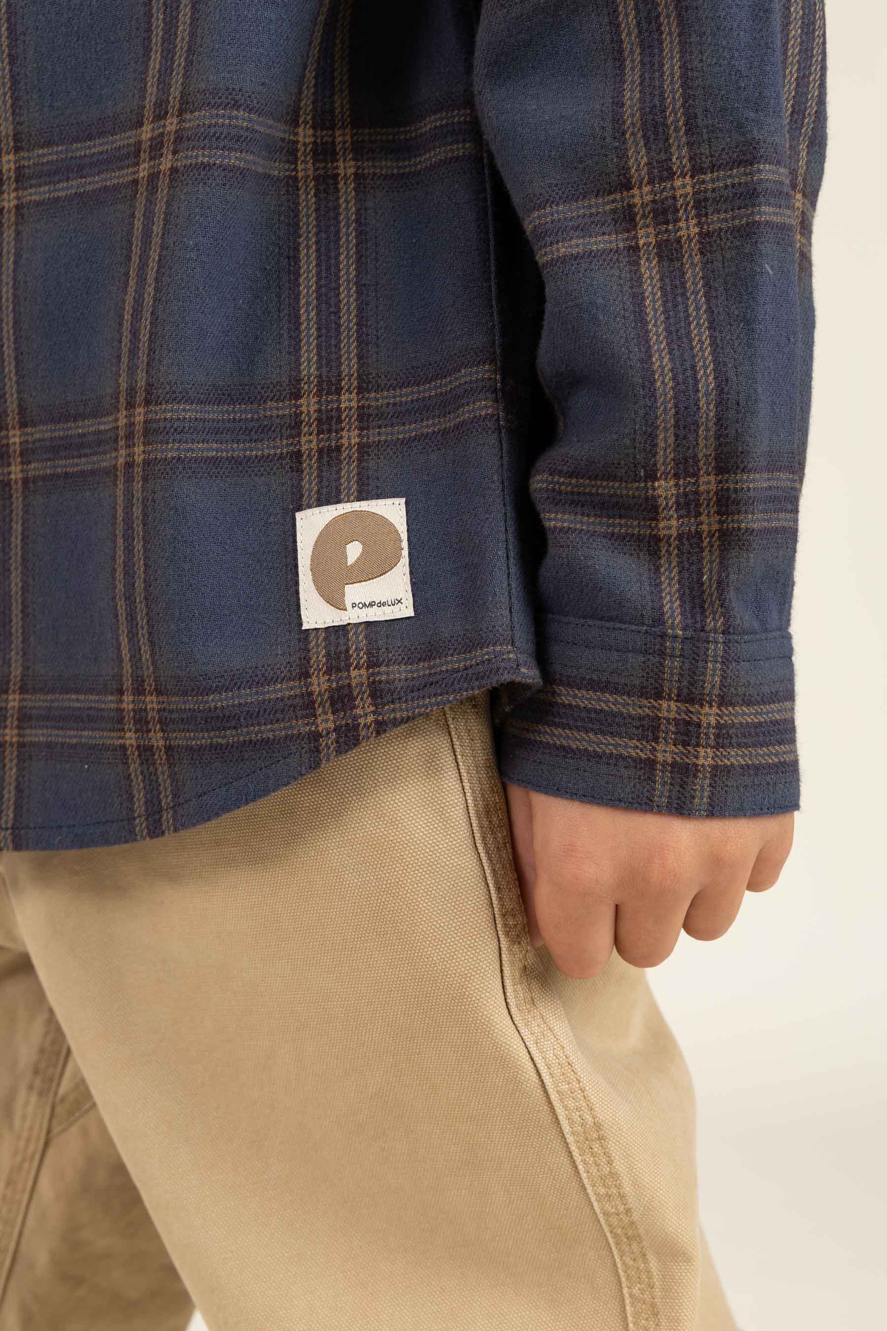 Checked Flannel Shirt - Tween - Navy Check | 100528 Henry