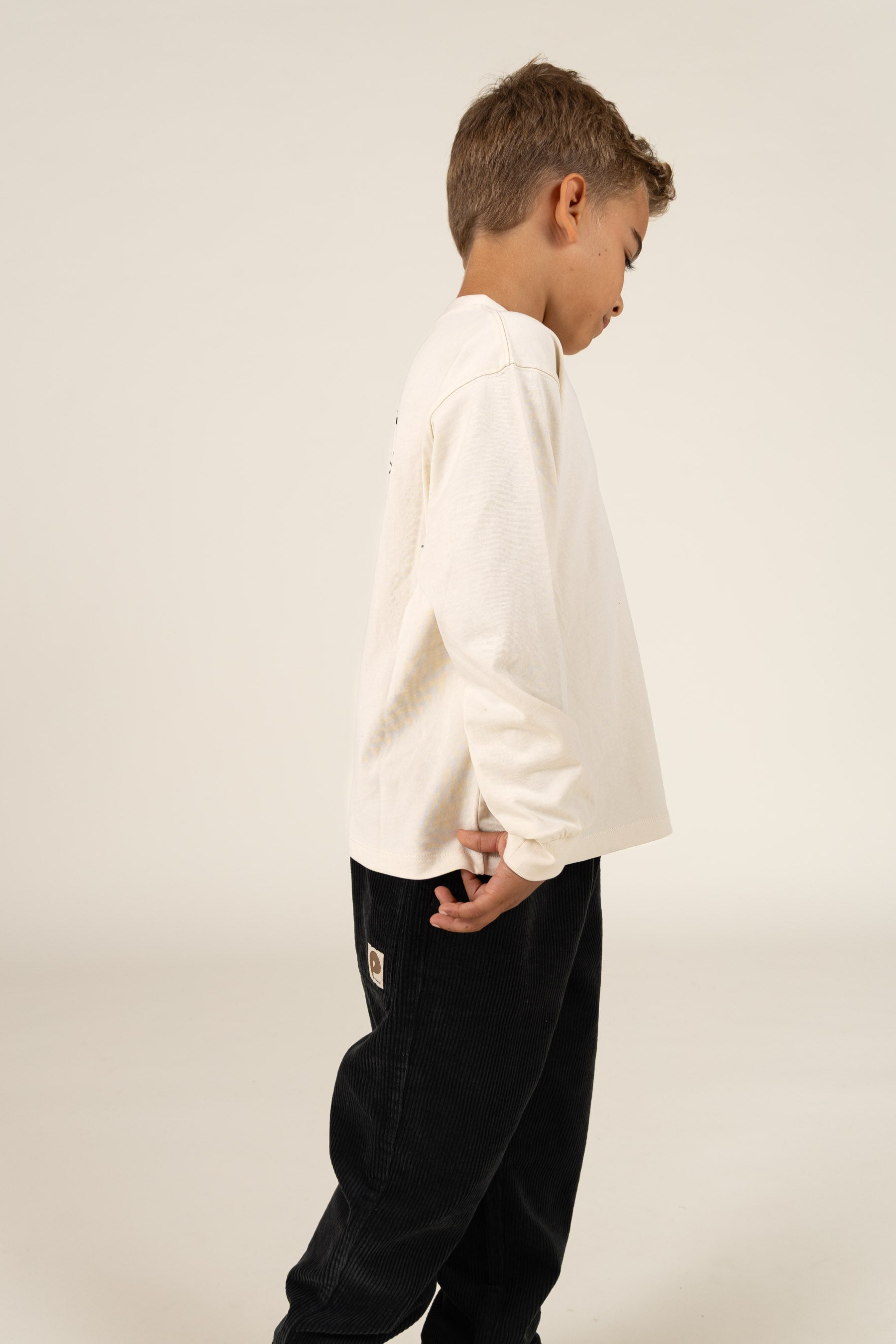 Oversized Long Sleeve T-shirt - Tween - Off White | 100853 August