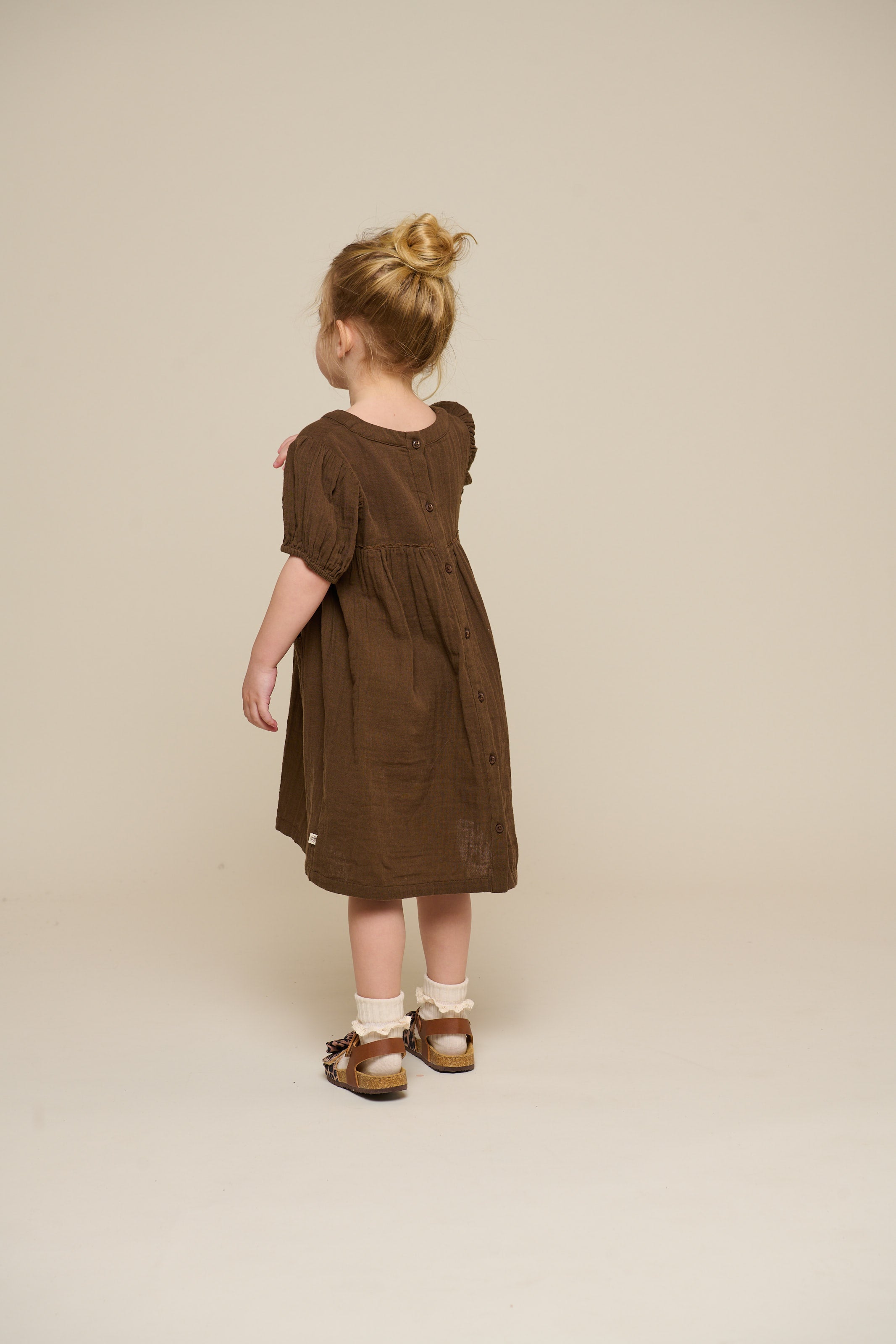Gauze Dress - Kids - Dark Brown | 100913 Jasmine