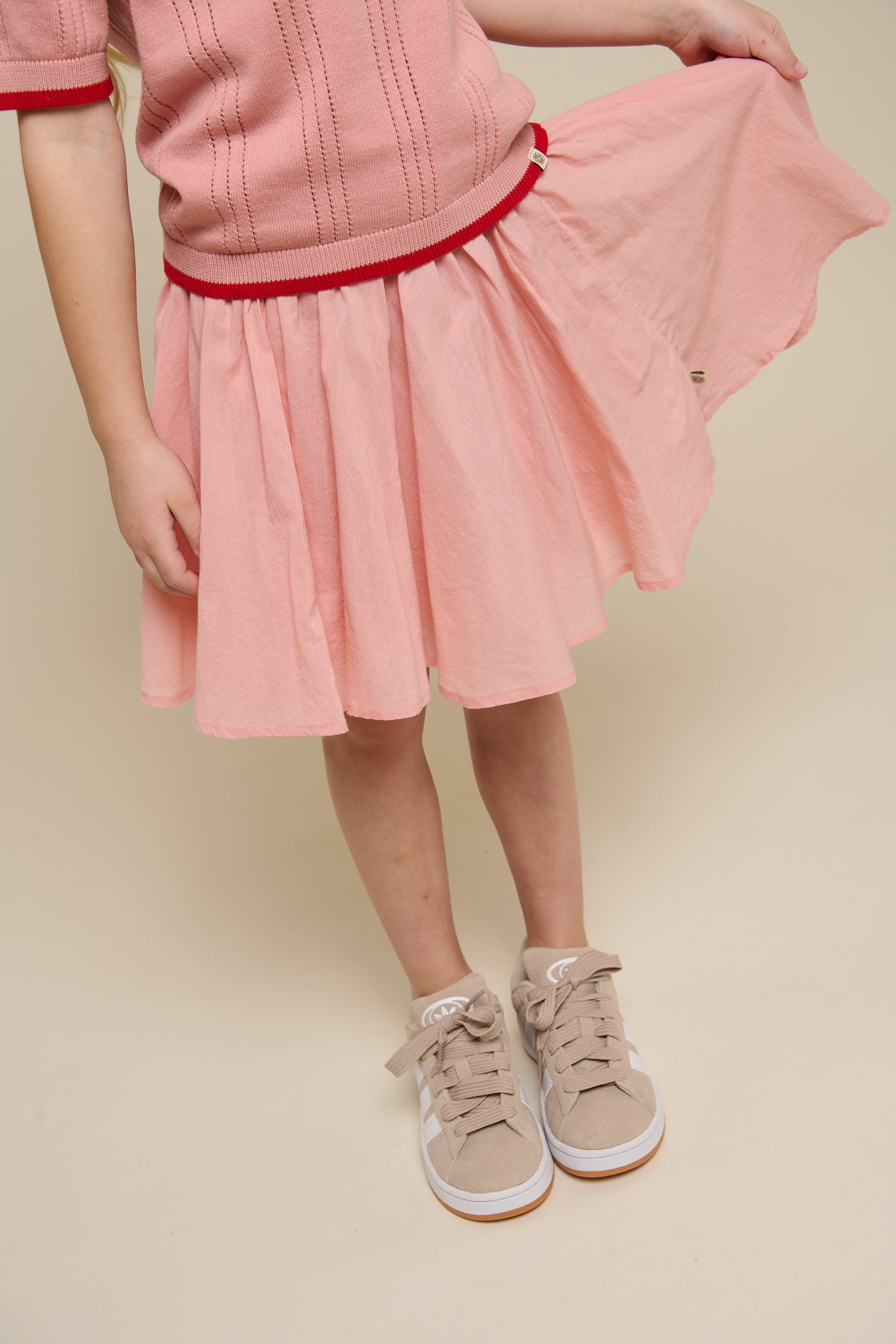 Cotton Skirt with Ric Rac Frill - Tween - Rose Tan | 101068 Alma