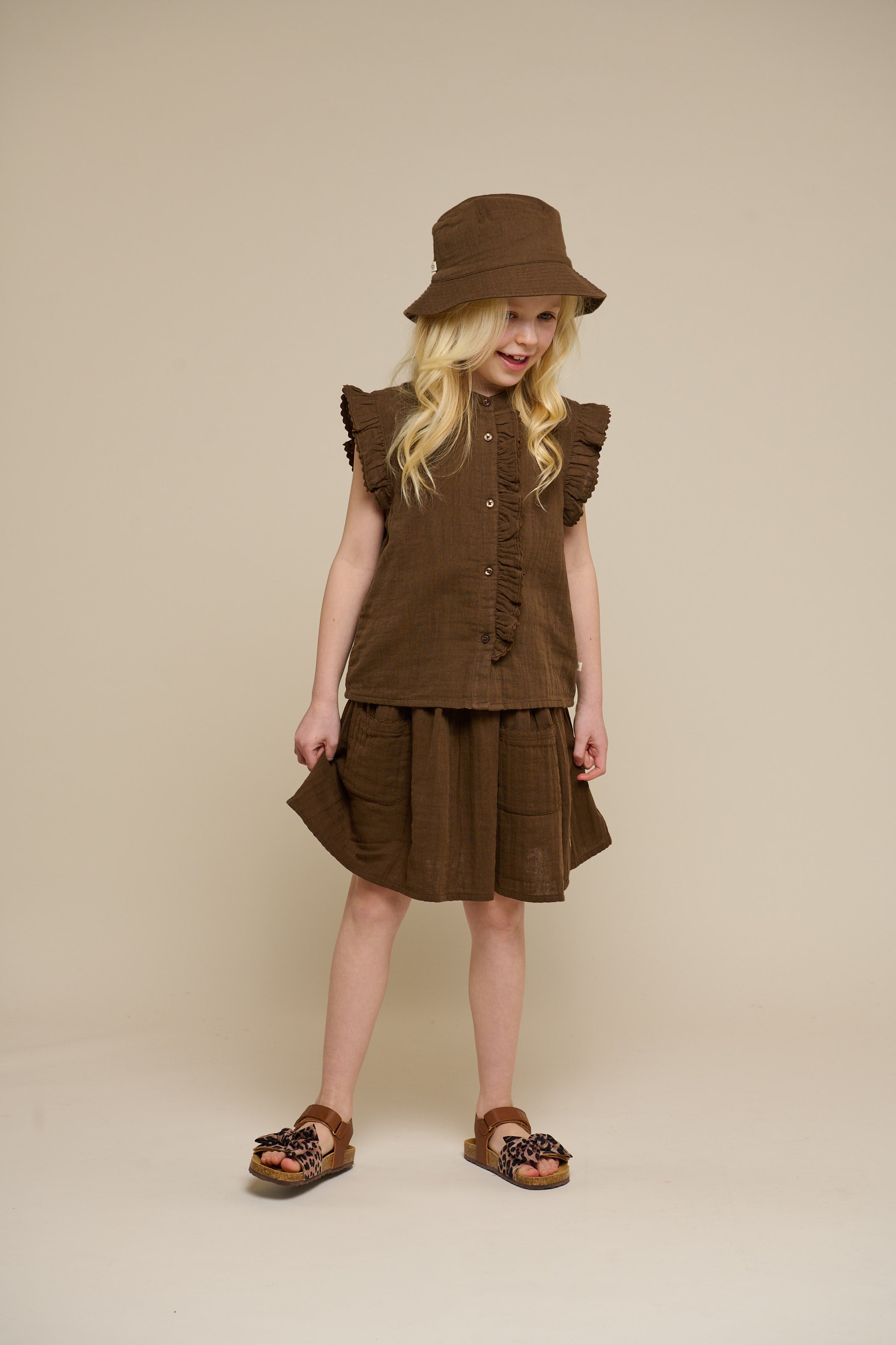 Gauze Skirt - Tween - Dark Brown | 100935 Jasmine