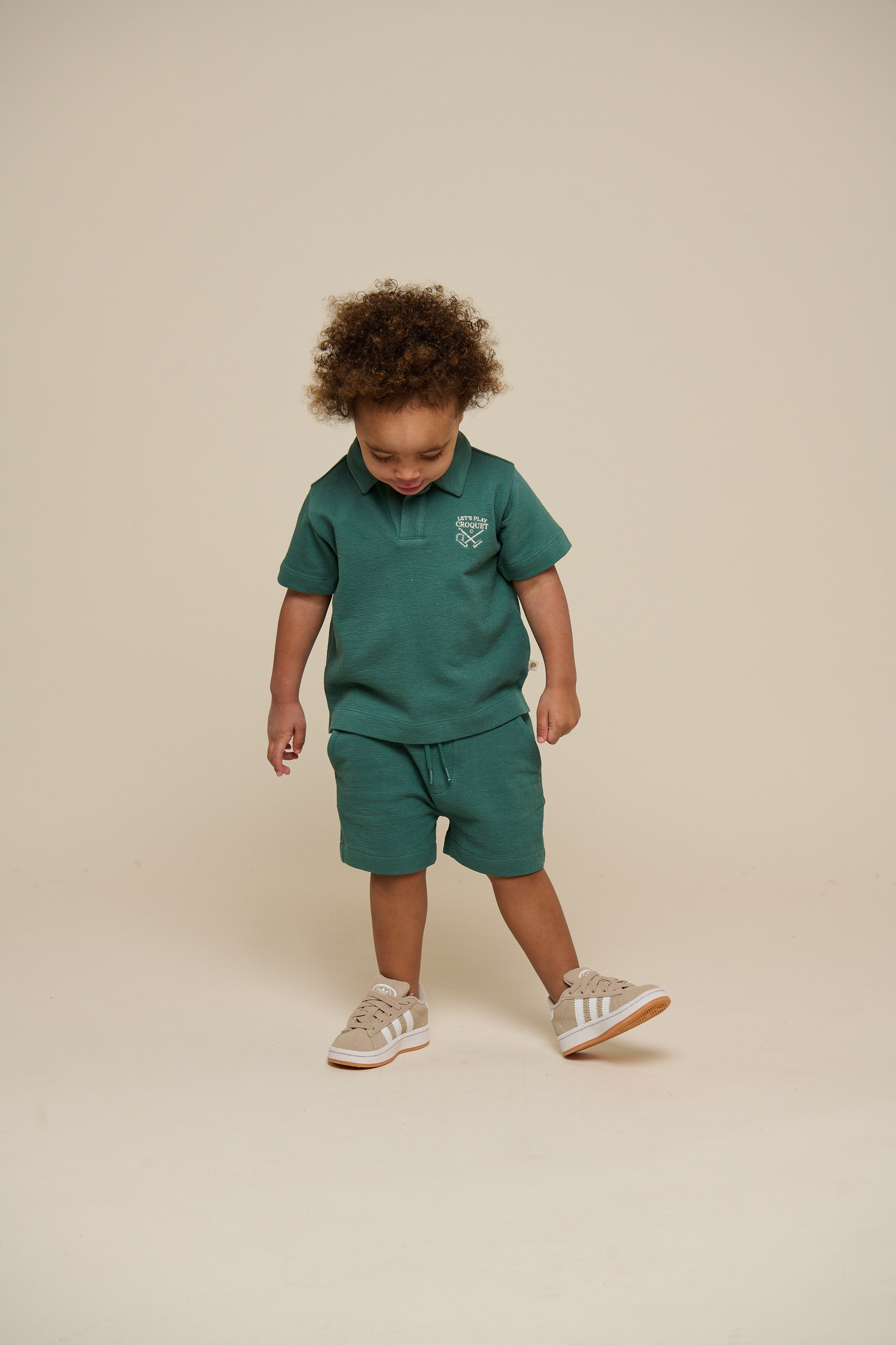 Textured Jersey Shorts - Kids - Tropical Green | 101219 Sonny