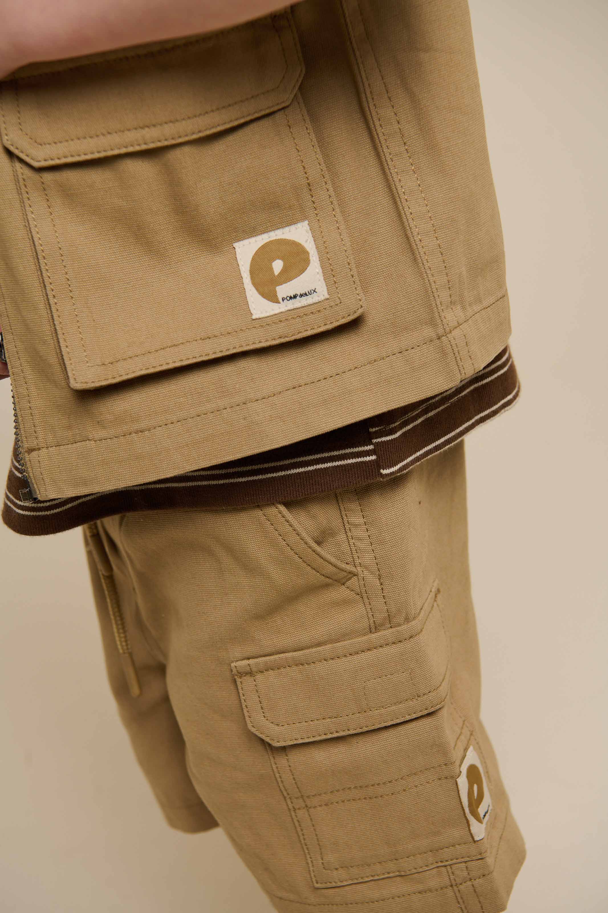 Canvas Cargo Gilet - Kids - Khaki | 101128 Isack