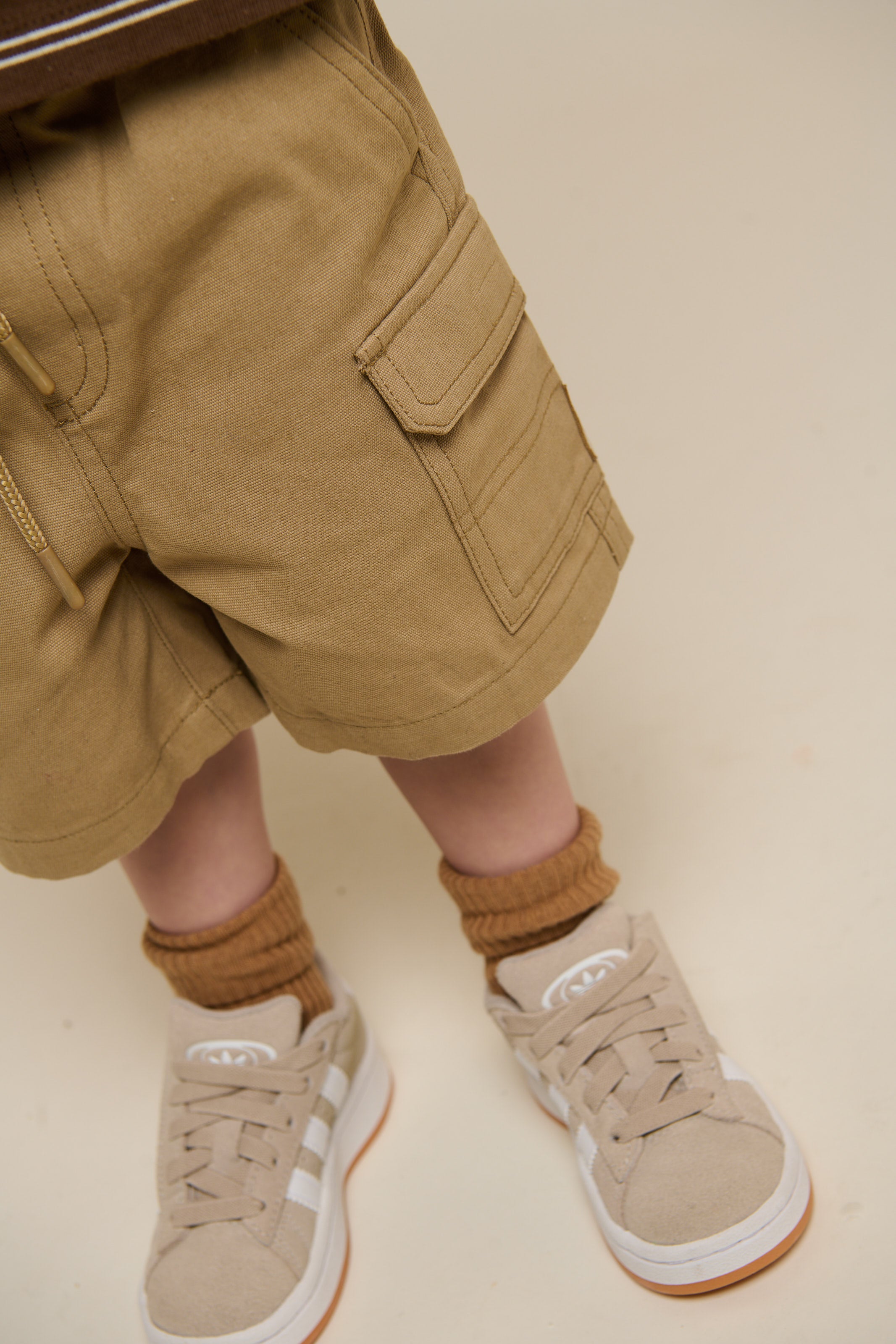 Canvas Cargo Shorts - Kids - Khaki | 101120 Isack
