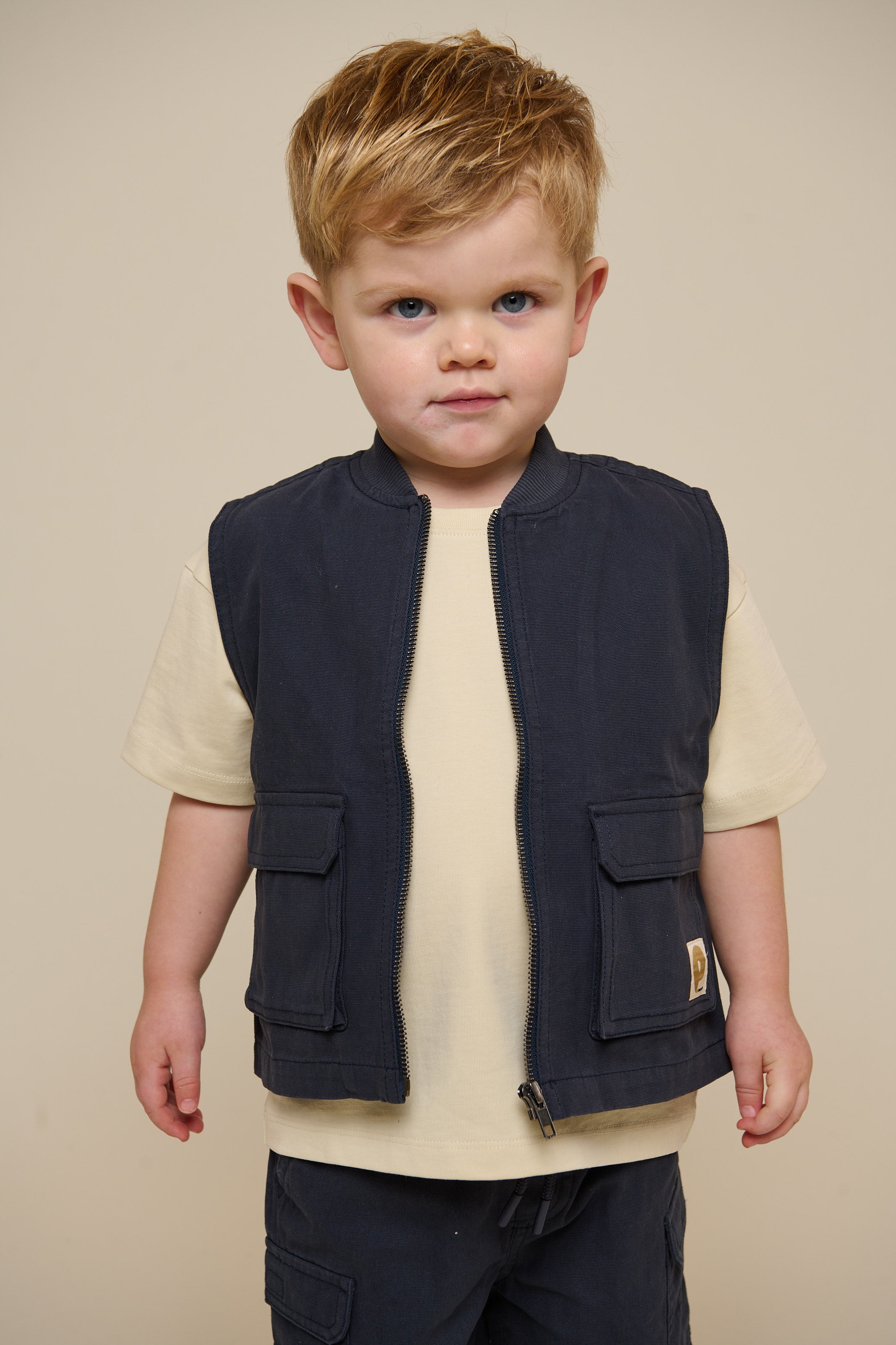 Canvas Cargo Gilet - Kids - Navy | 101130 Isack