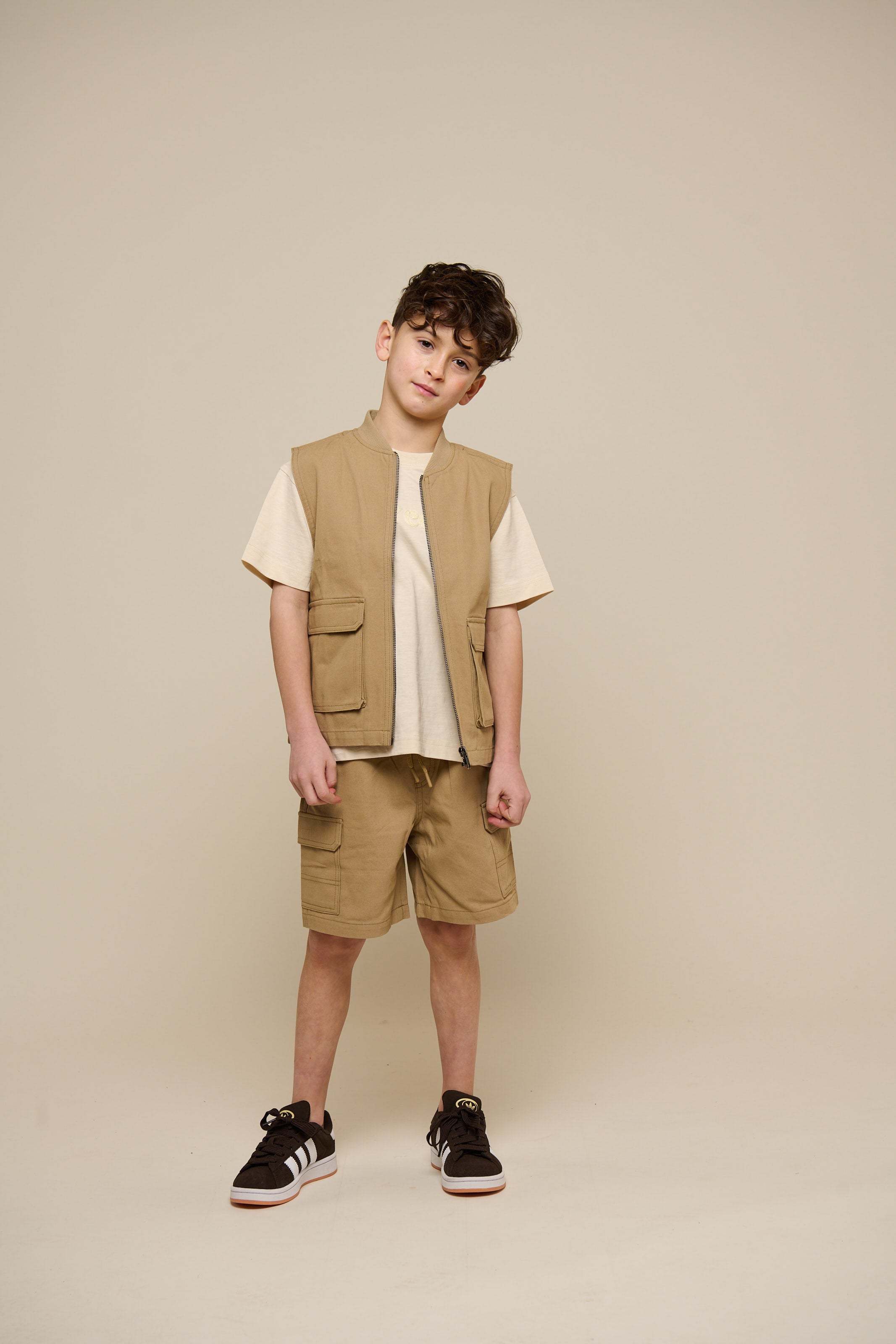 Canvas Cargo Shorts - Tween - Khaki | 101121 Isack