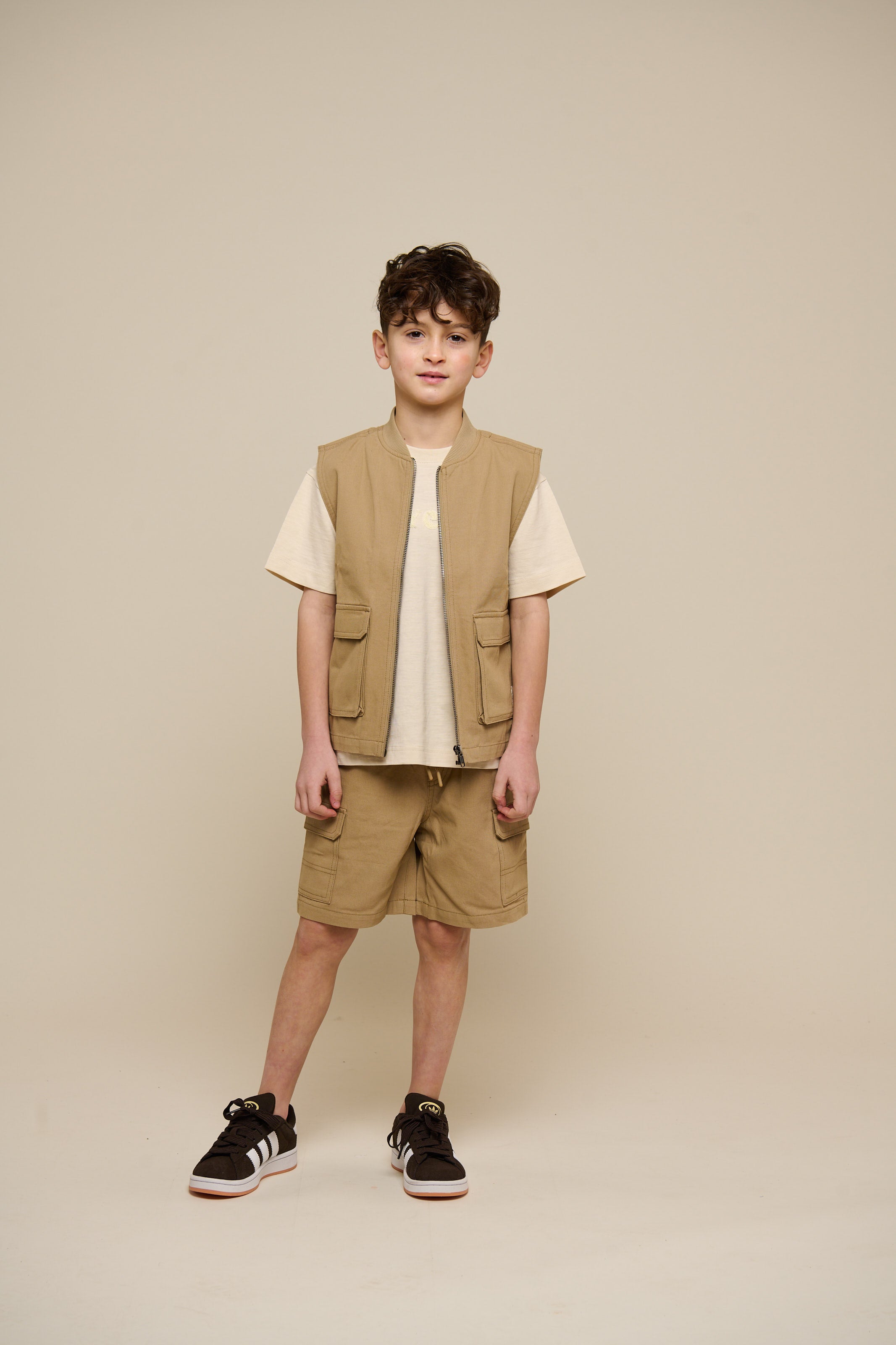Canvas Cargo Gilet - Tween - Khaki | 101129 Isack
