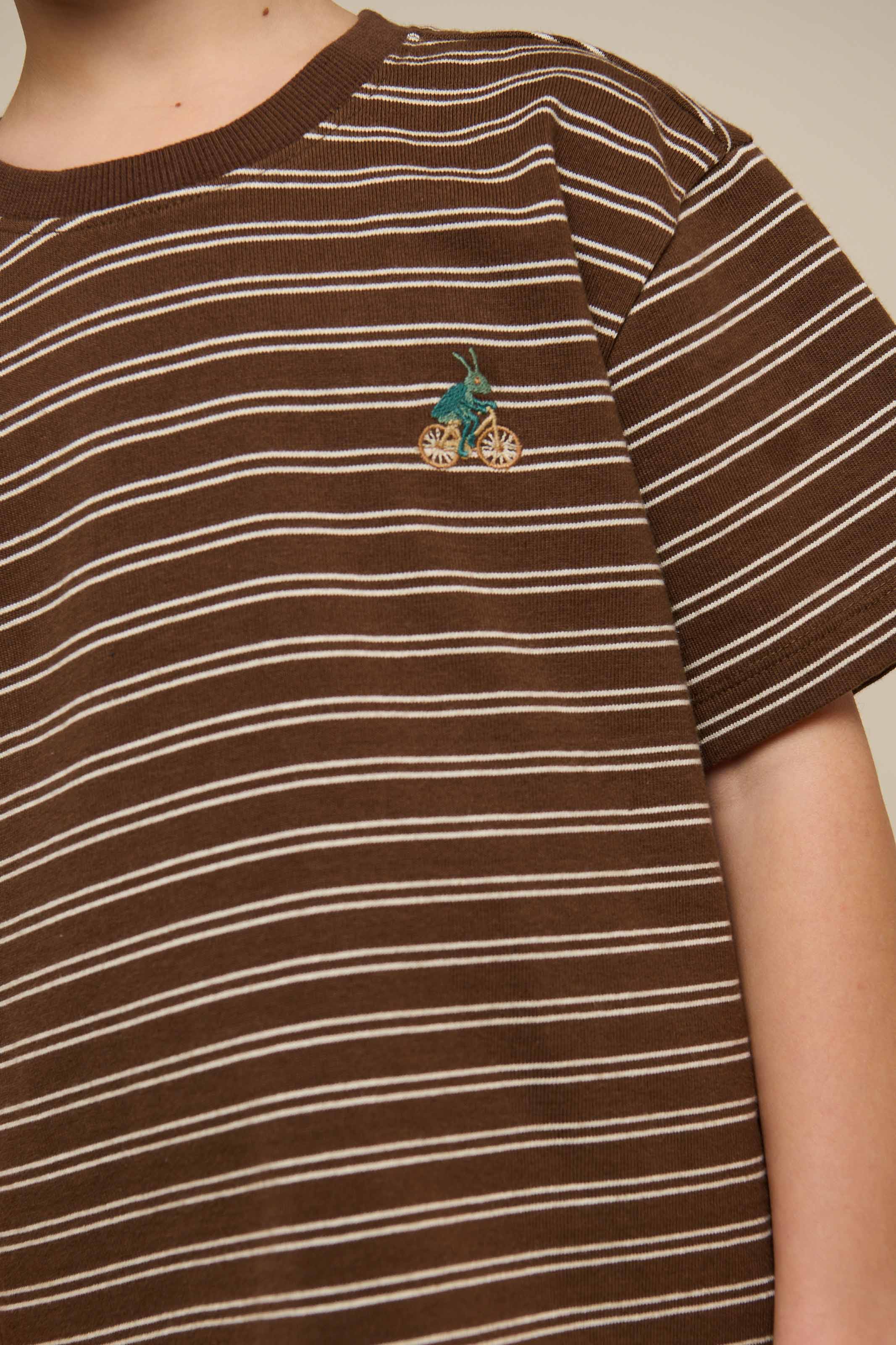Striped T-shirt - Tween - Dark Brown | 101178 Otto