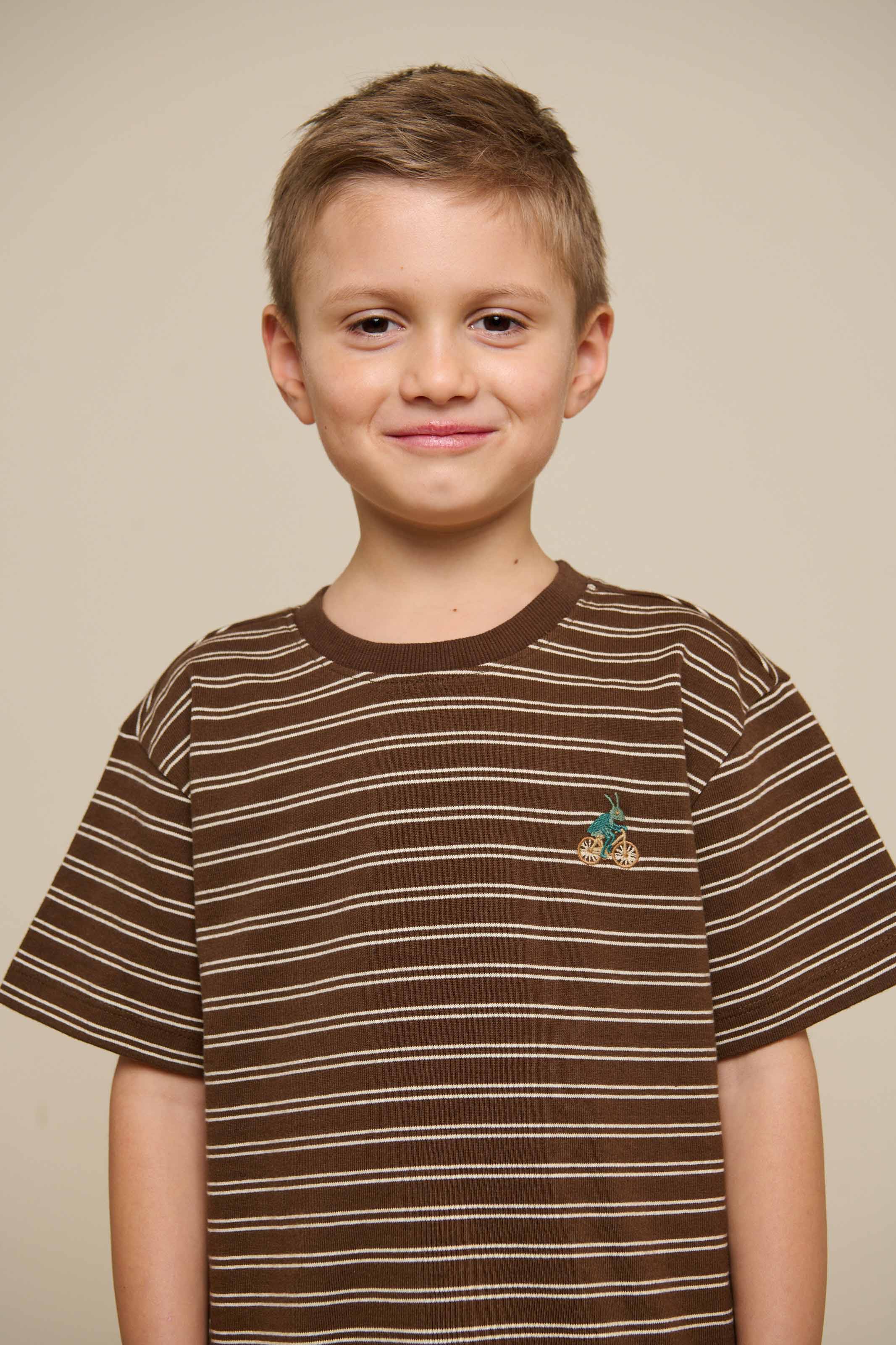 Striped T-shirt - Tween - Dark Brown | 101178 Otto