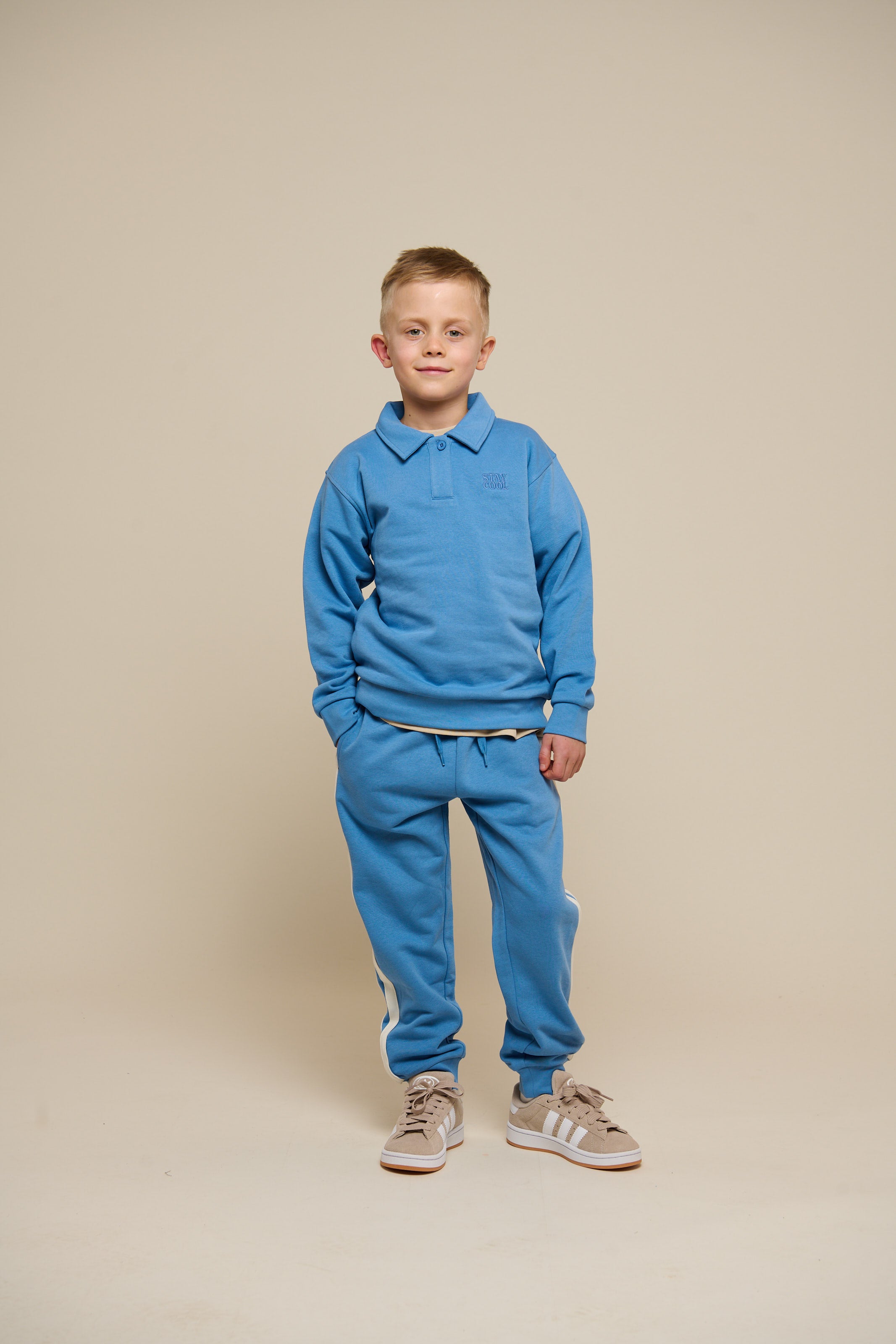 Sweat Pants with Tape - Tween - Dusty Blue | 101258 Carter
