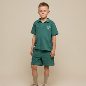 Textured Jersey Polo T-shirt - Tween - Tropical Green | 101216 Sonny
