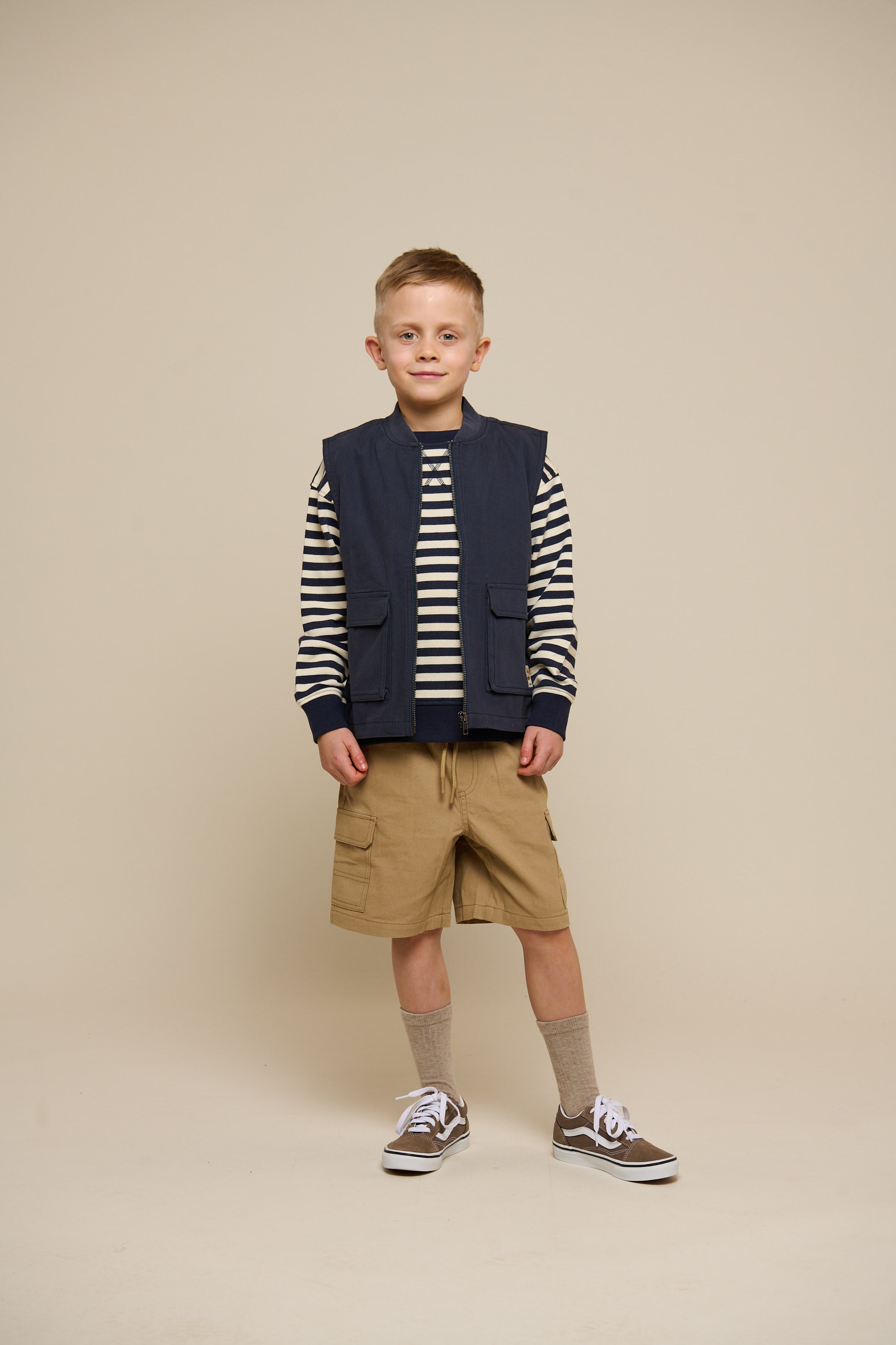 Striped Crewneck Sweatshirt - Tween - Navy Stripe | 101345 Cole