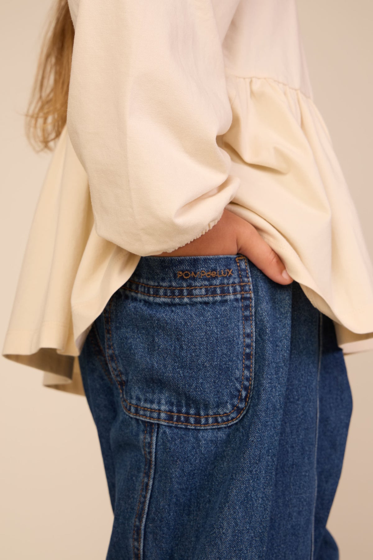 Barrel Jeans - Kids - Blue | 101640 River