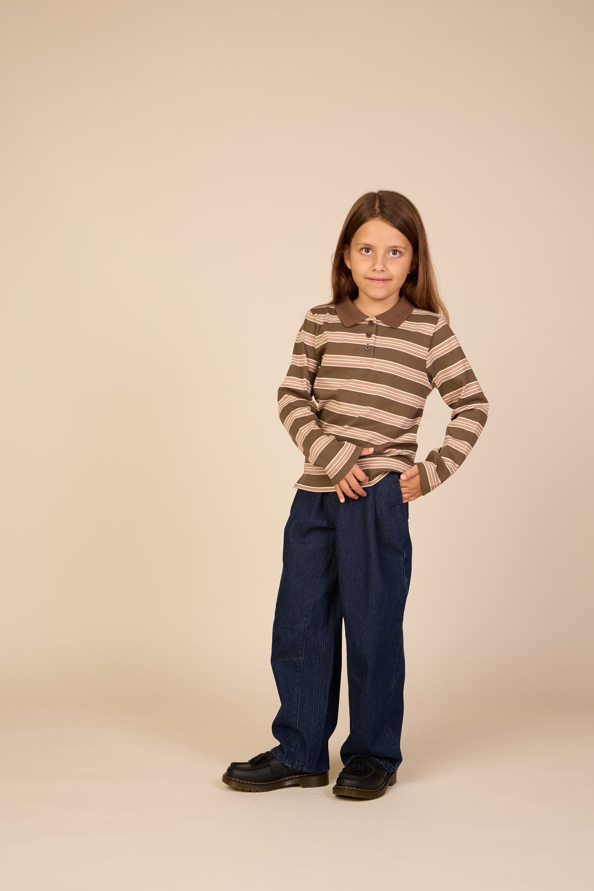 Wide-Leg Pleated Jeans - Tween - Dark Blue | 101648 Sadie