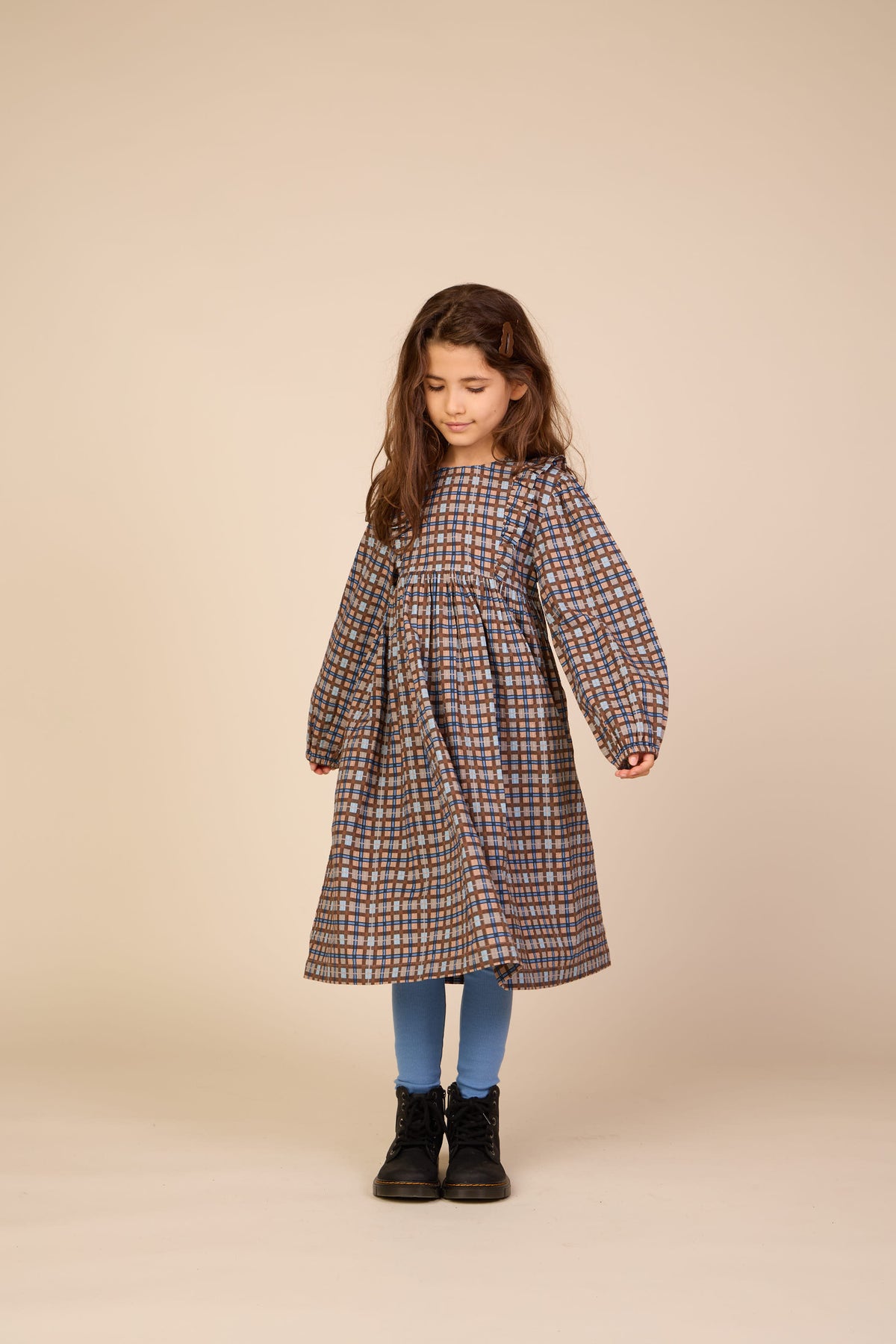 Checked Cotton Dress - Tween - Blue | 101488 Penny