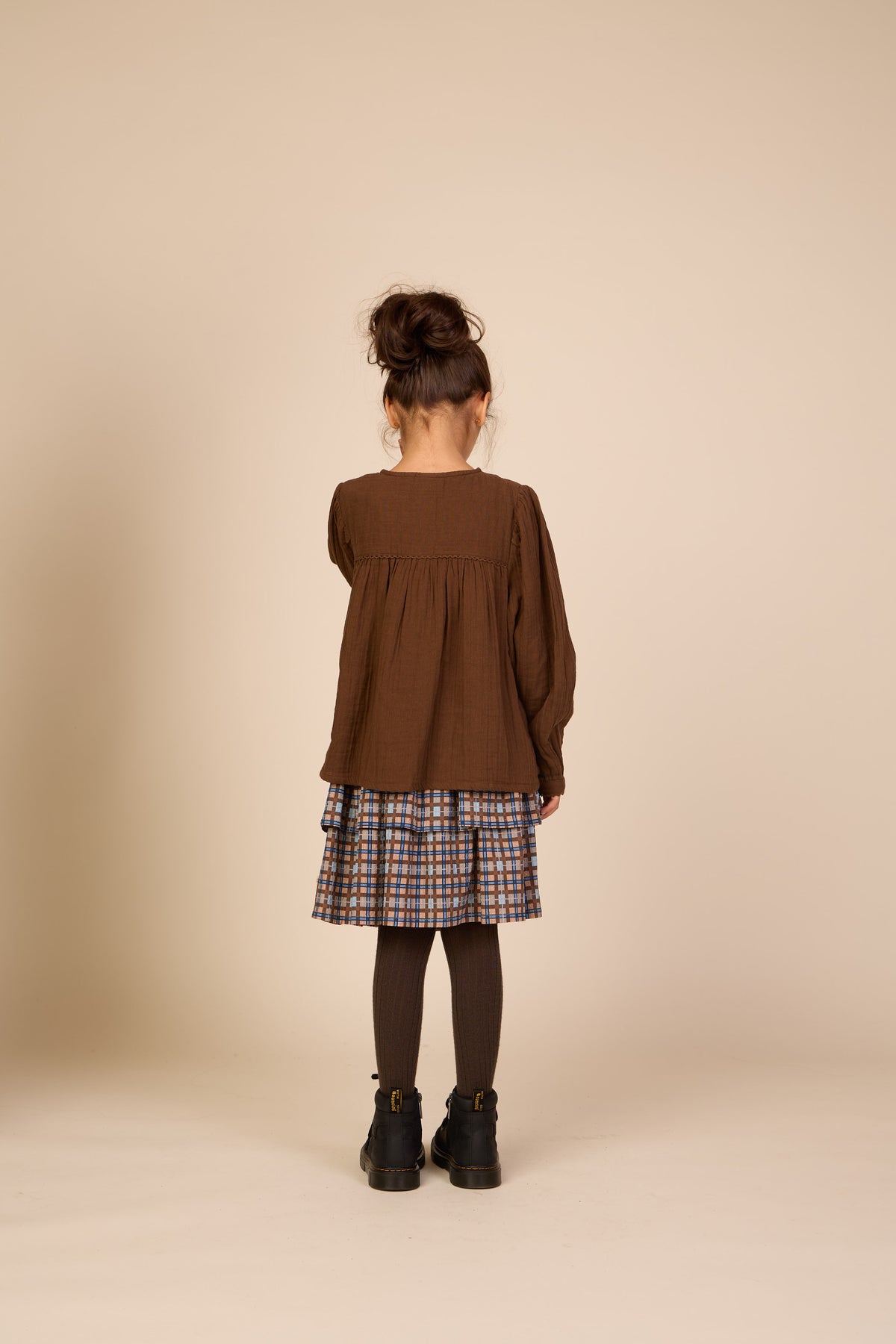 Checked Cotton Skirt - Tween - Blue | 101500 Penny