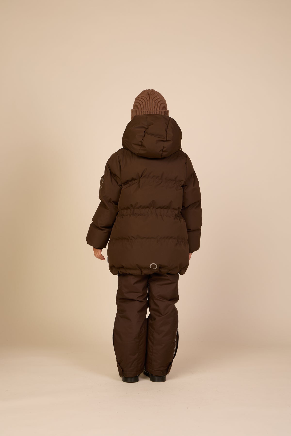 Winter Puffer Jacket with Drawstring - Tween - Dark Brown | 101414 Elenor
