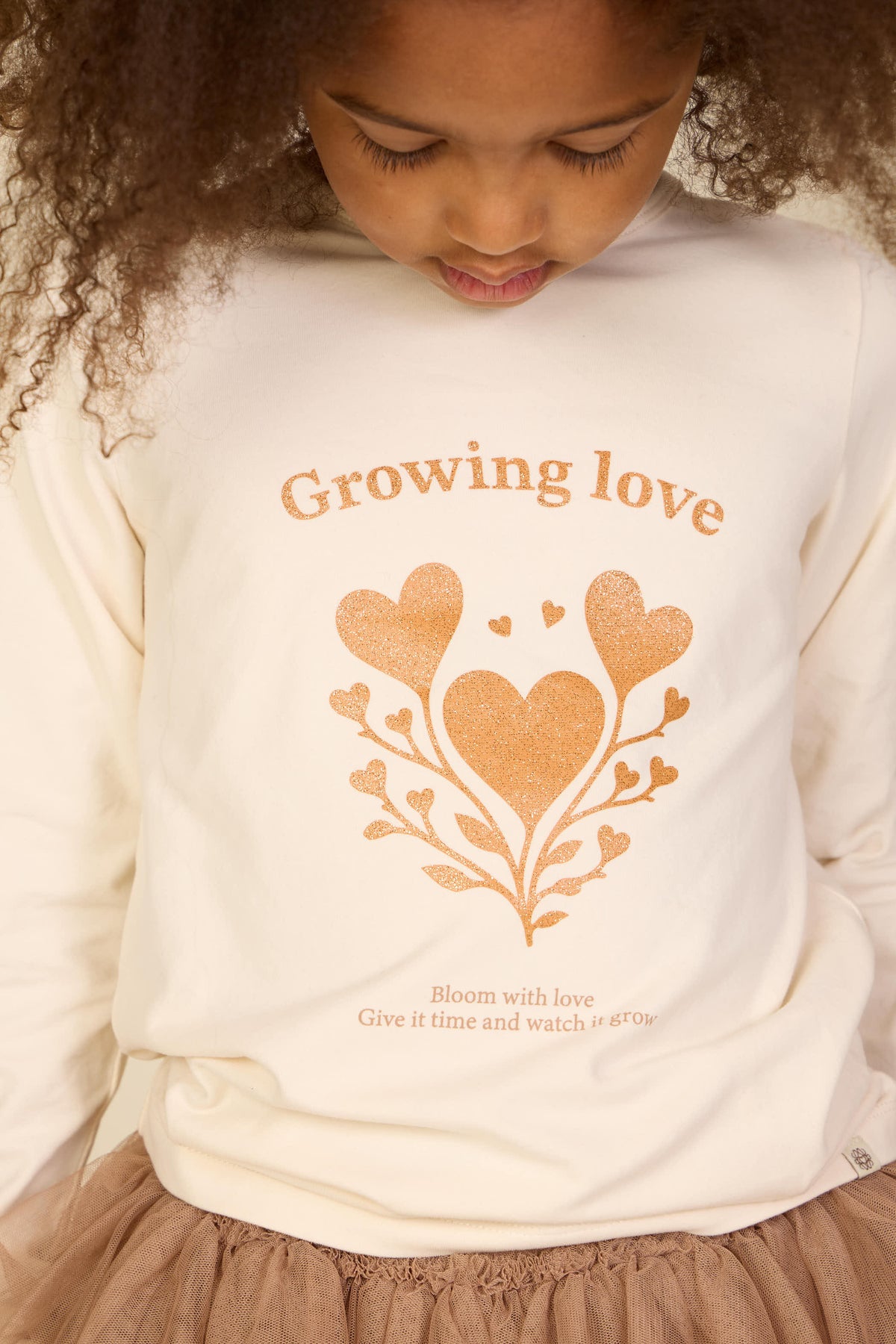 Long-Sleeve T-Shirt with Front Print - Tween - Offwhite | 101712 Piper