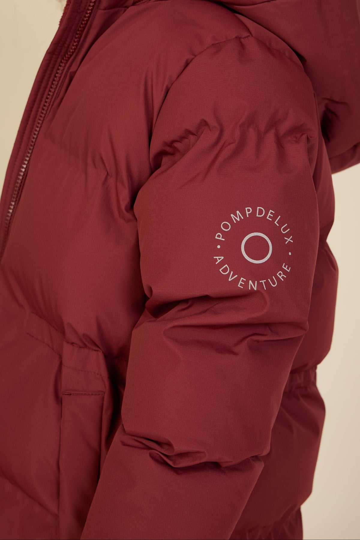 Winter Puffer Jacket with Drawstring - Kids - Bordeaux | 101415 Elenor