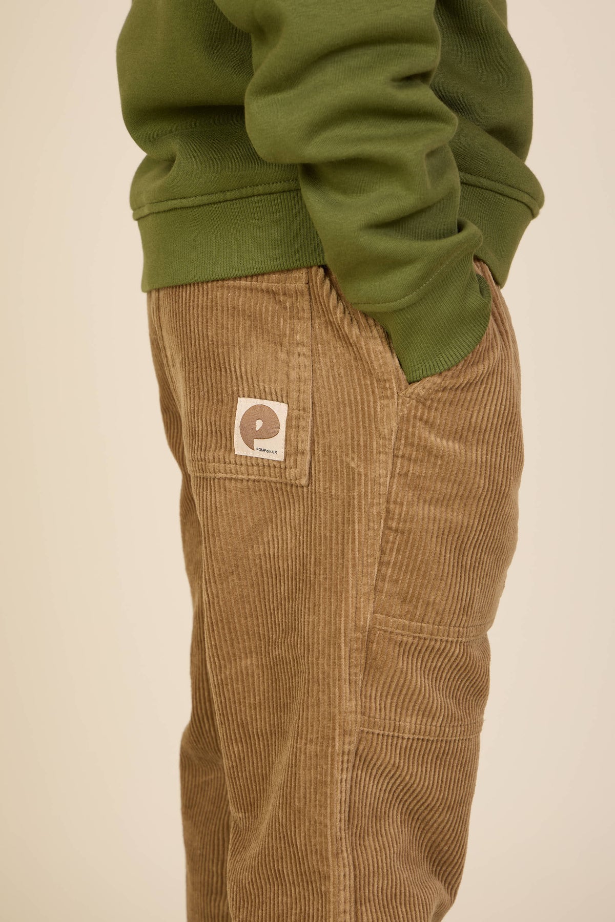 Corduroy Patch Pocket Trousers - Tween - Khaki | 101538 Reed