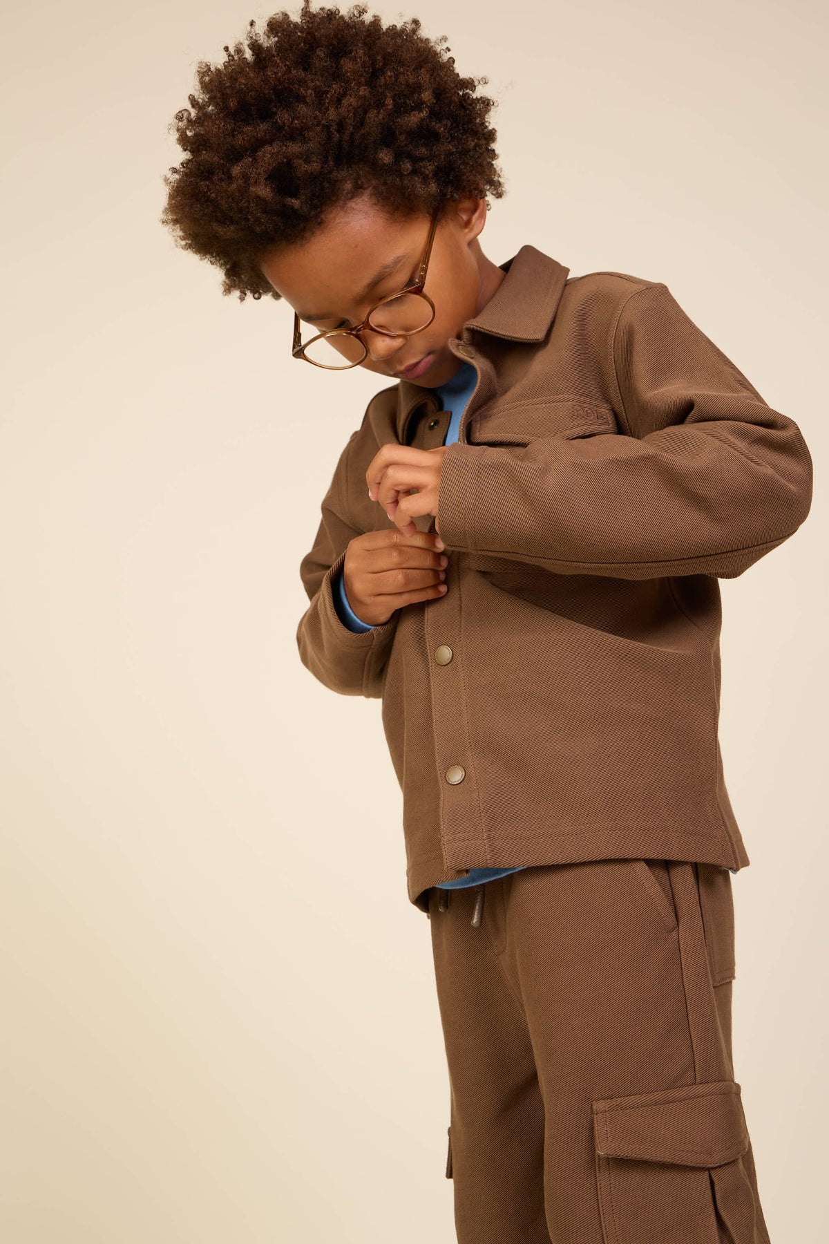 Textured Sweat Overshirt - Tween - Brown | 101502 Wilder