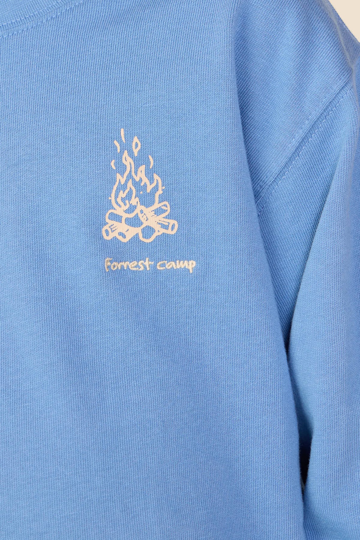 Long-Sleeve T-Shirt with Back Print - Kids - Dusty Blue | 101707 Weston