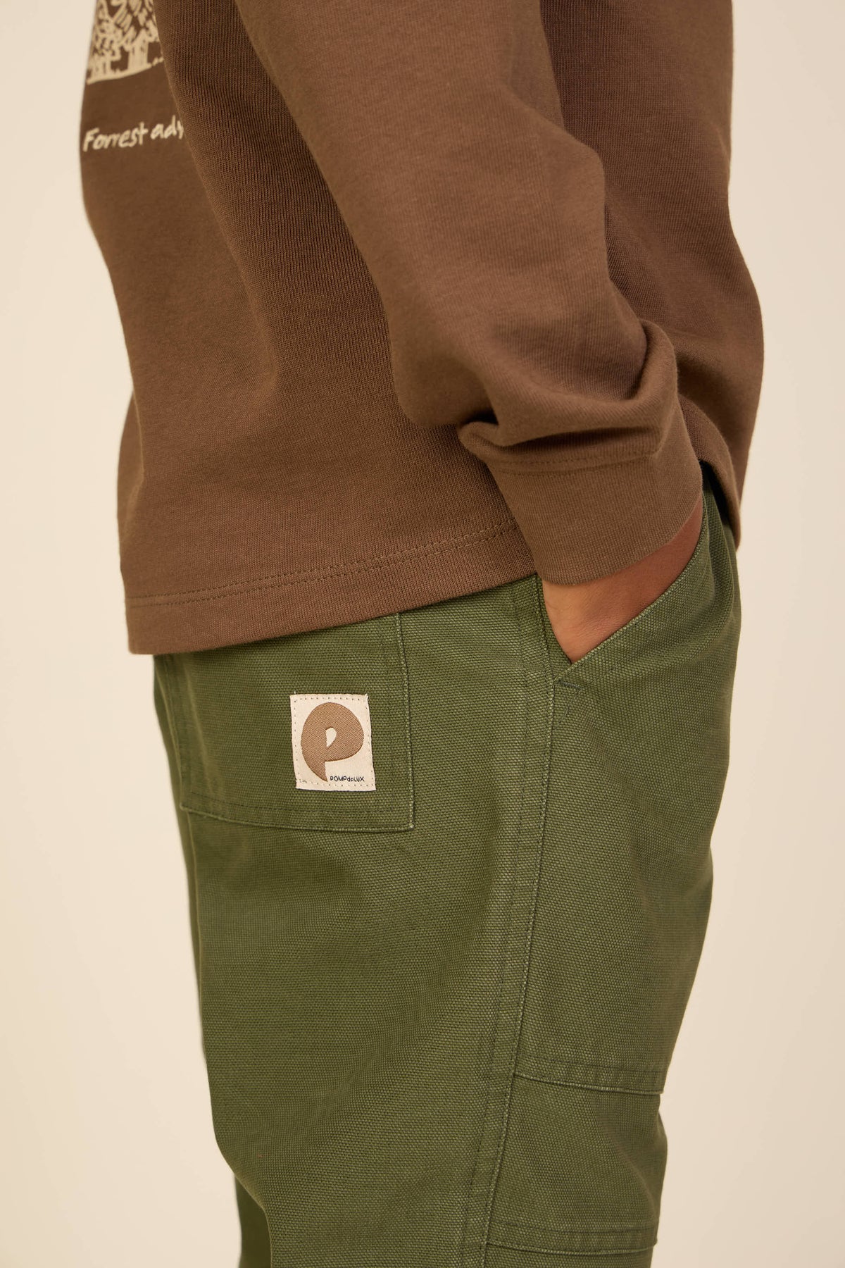Long-Sleeve T-Shirt with Back Print - Kids - Brown | 101709 Weston