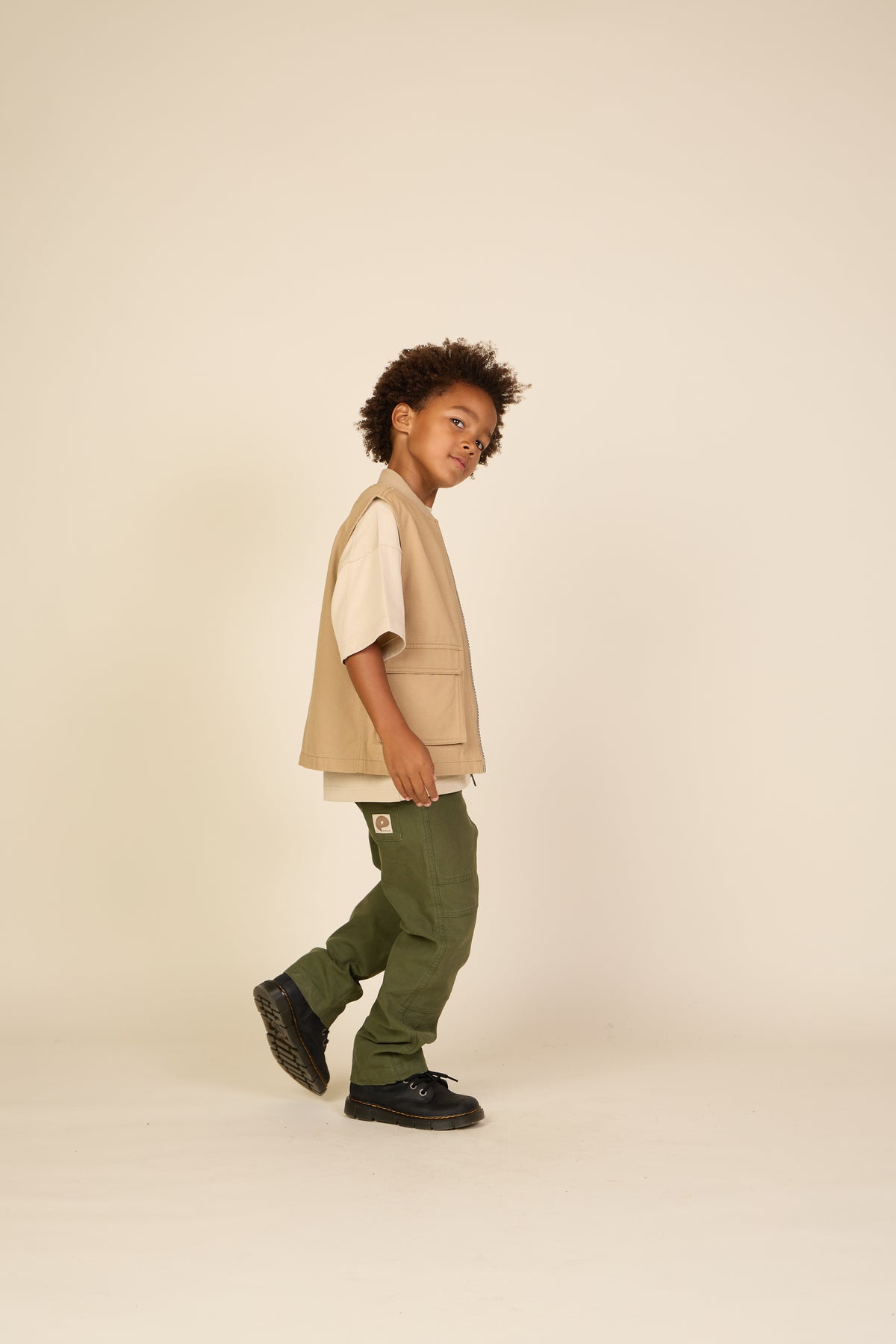 Canvas Cargo Gilet - Tween - Khaki | 101129 Isack