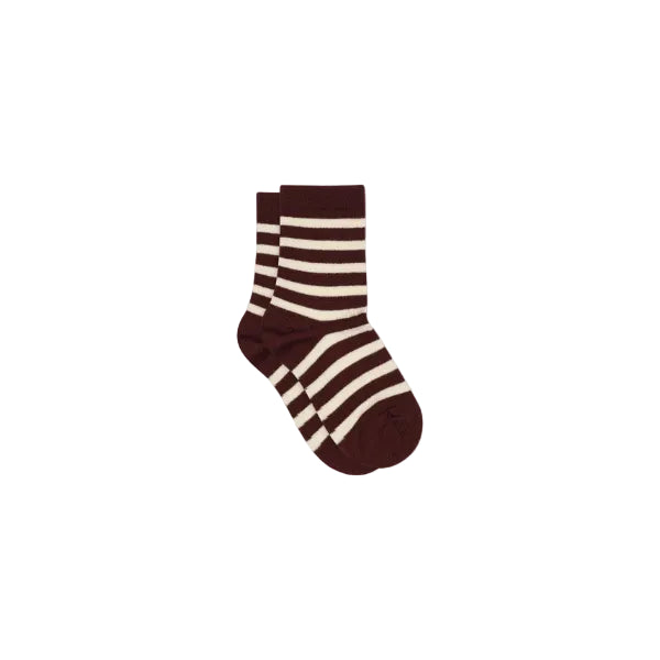 MP Striped Wool Rib Socks - All - Bordeaux | 101735 MP 79200
