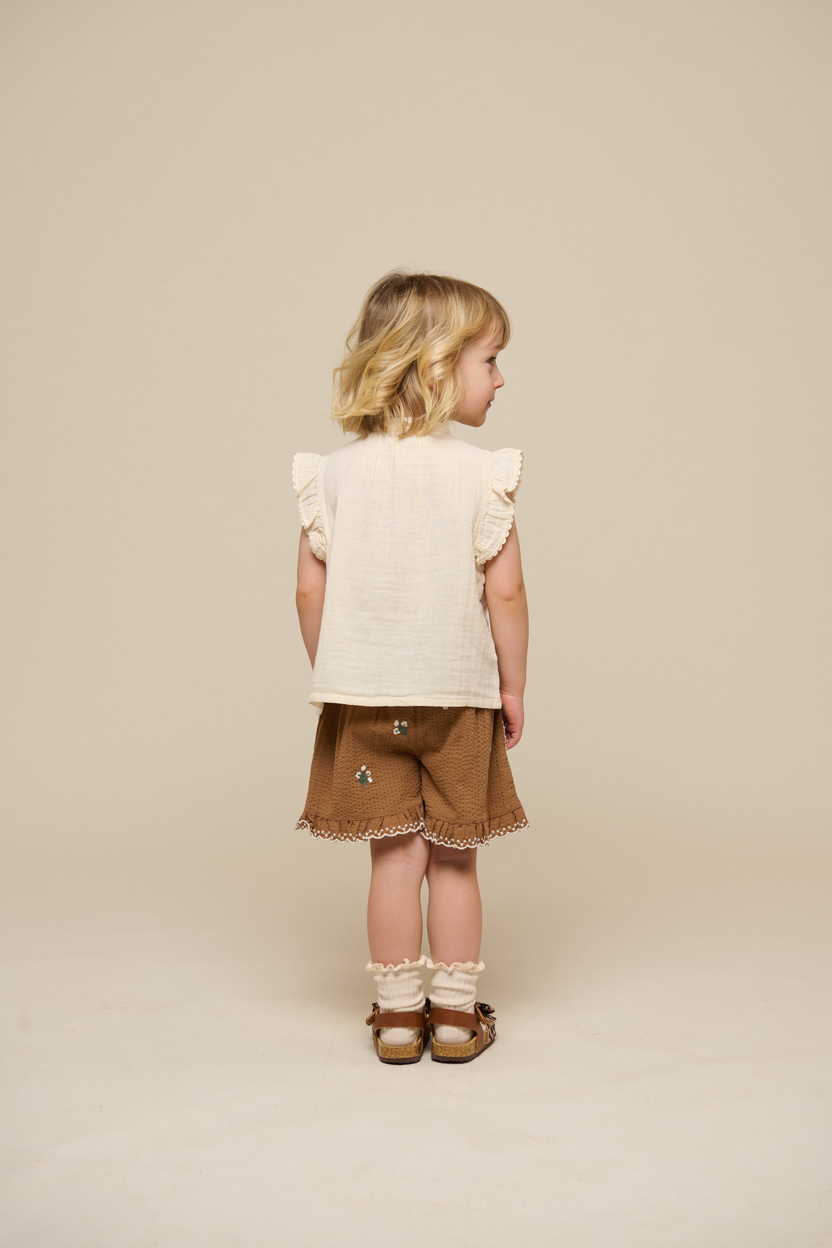 Gauze Sleeveless Top - Kids - Off White | 100930 Jasmine