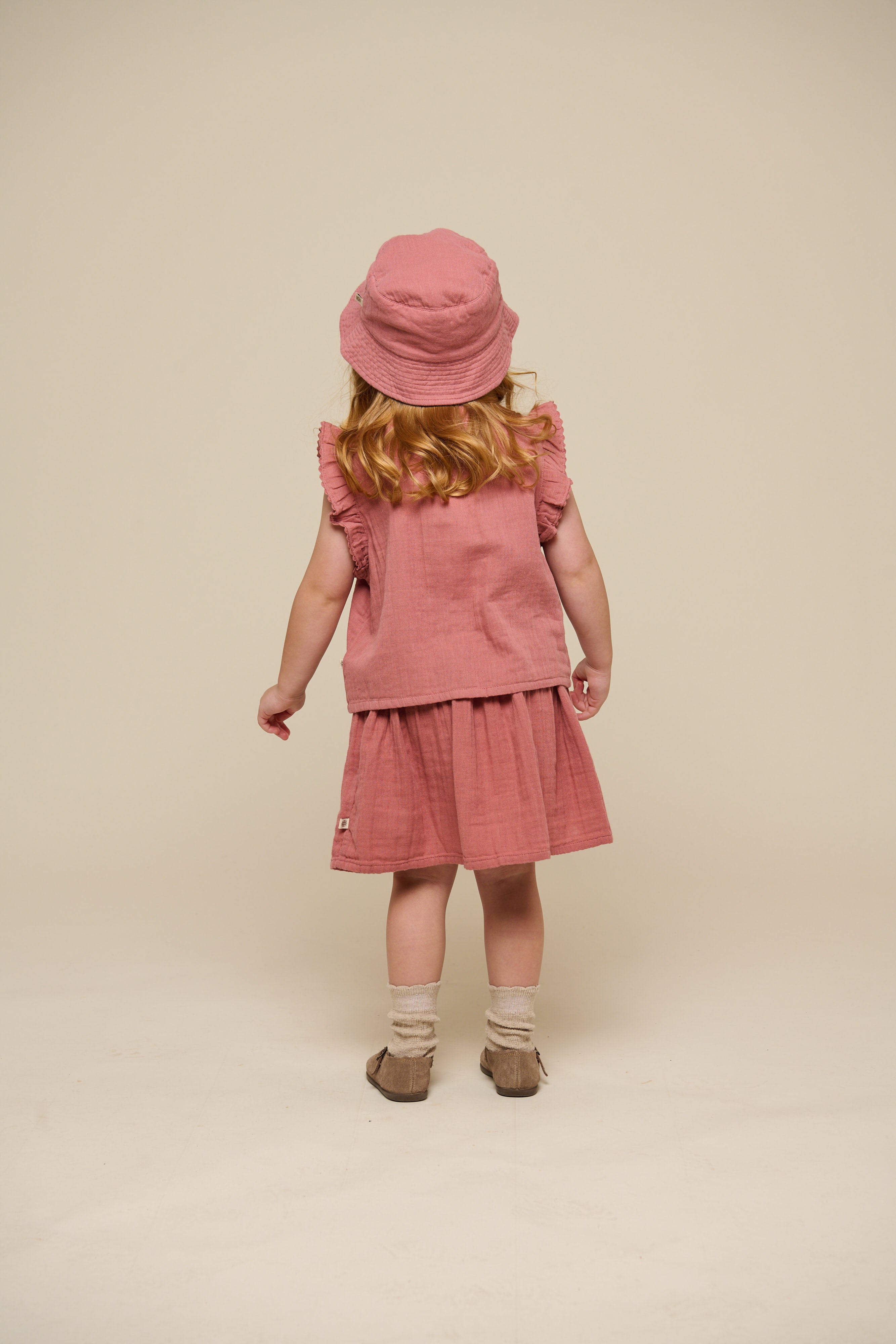 Gauze Sleeveless Top - Kids - Old Rose | 100932 Jasmine