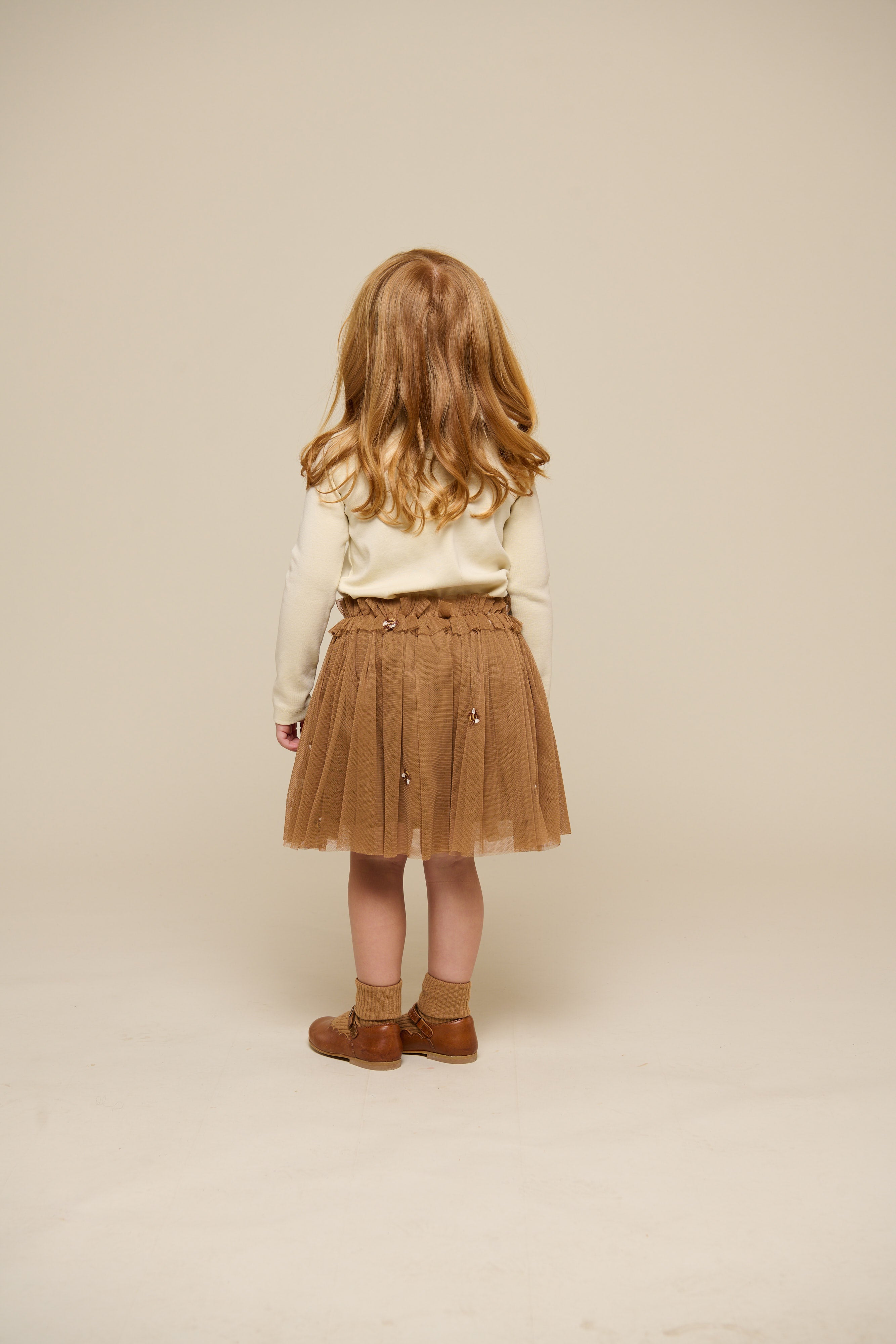 T-shirt with Flower Application - Kids - Offwhite | 101231 Sarah