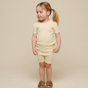 Modal Rib Short Tights - Kids - OffWhite | 101320 Lottie