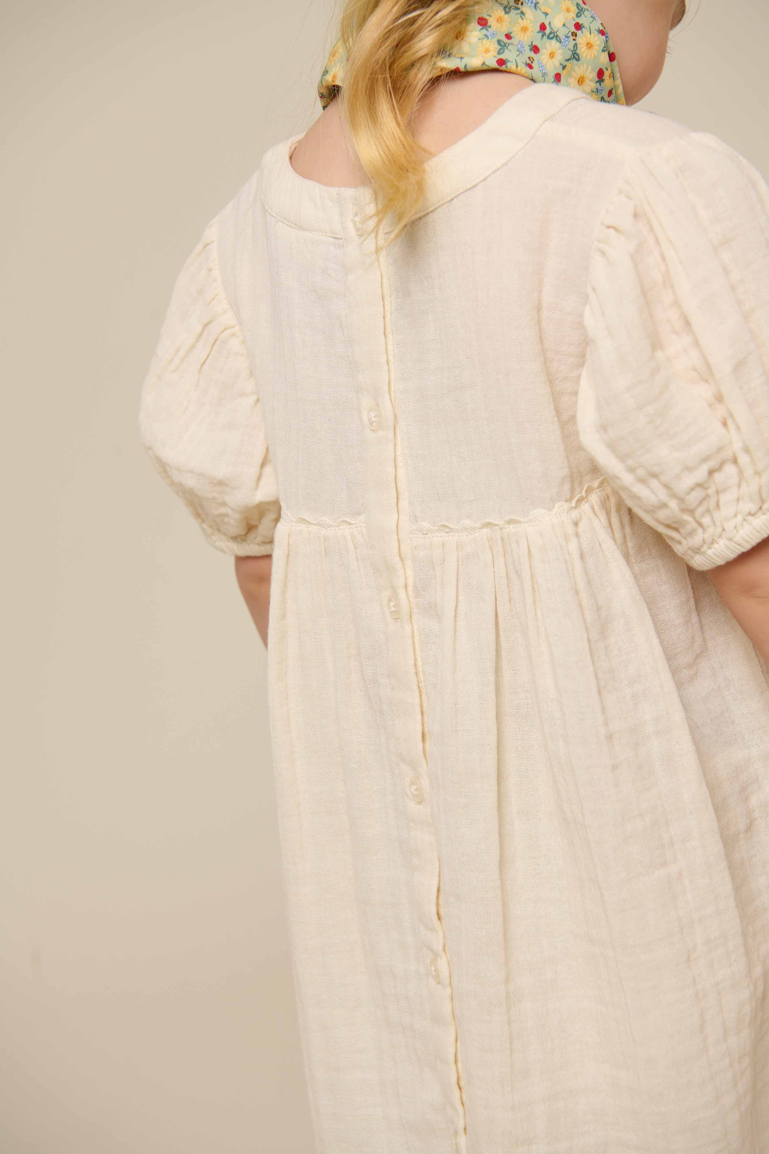 Gauze Dress - Kids - Off White | 100914 Jasmine