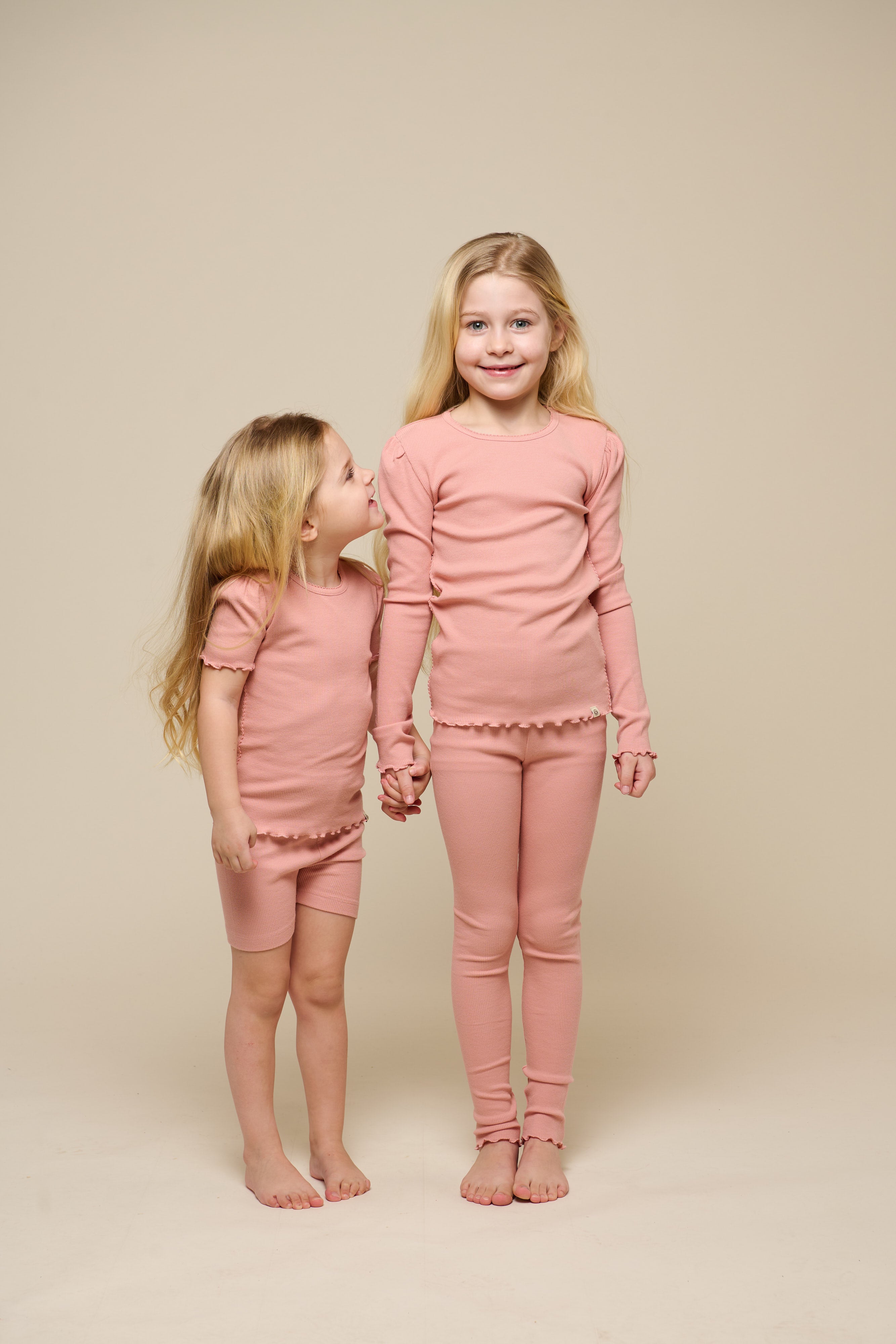 Modal Rib T-shirt - Kids - Rose Tan | 101298 Lottie