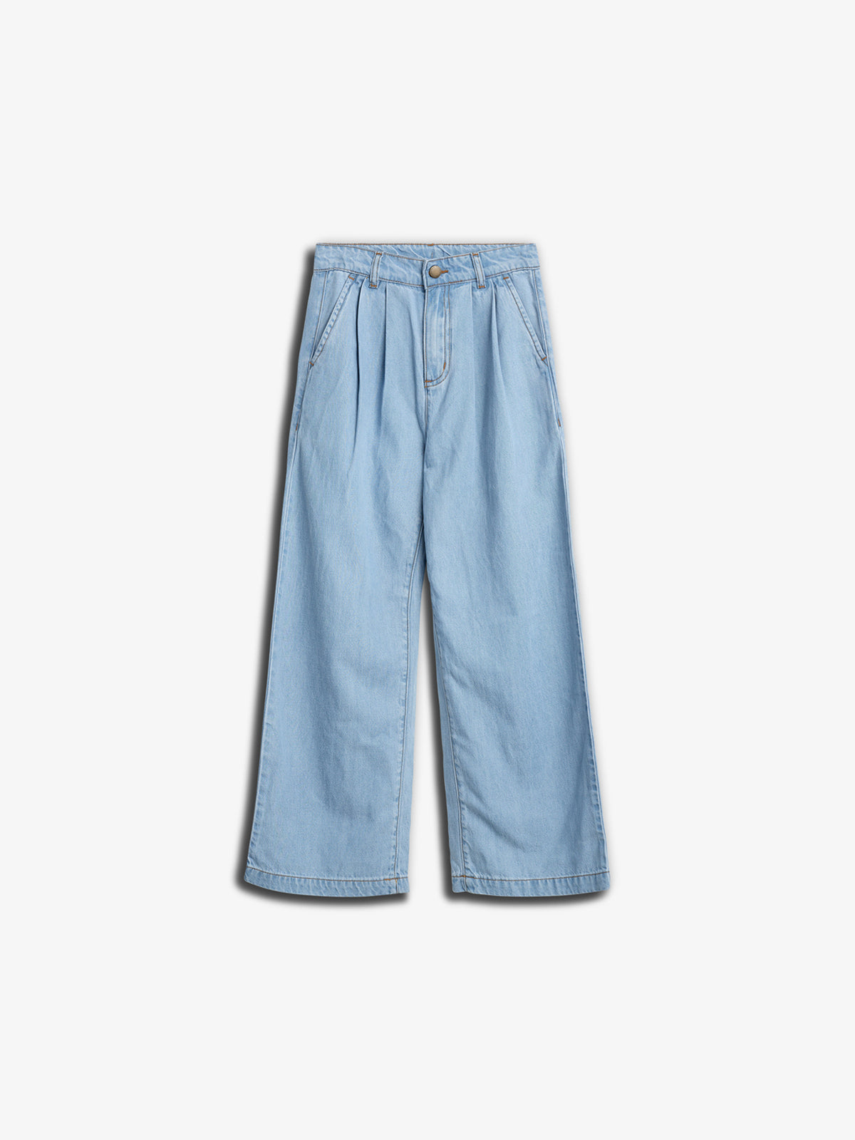 Wide-leg Soft Denim Trousers - Tween - Blue Denim | 100103 Lea