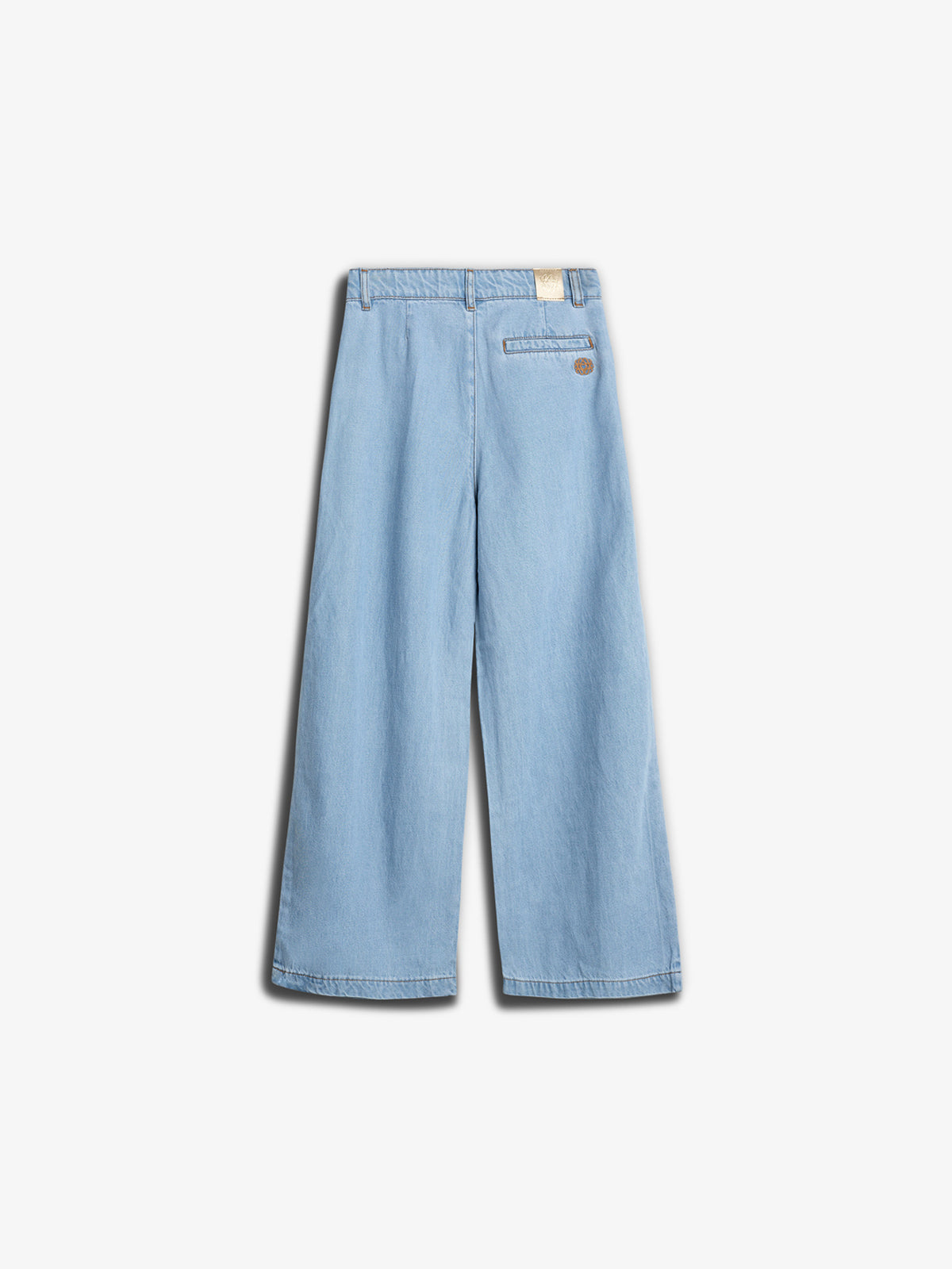 Wide-leg Soft Denim Trousers - Tween - Blue Denim | 100103 Lea