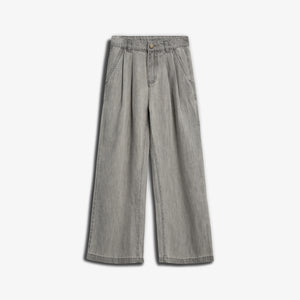 Wide-leg Soft Denim Trousers - Tween - Grey Denim | 100104 Lea