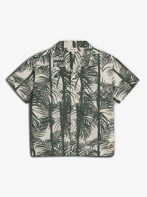 Linen Tropical Shirt - Tween - Petrol | 100400 Mateo
