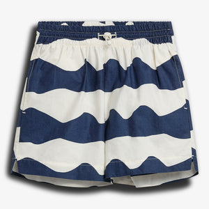 Poplin Wave Shorts - Blue | 100112 Kean