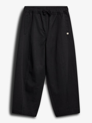Barrel-leg Tencel Trousers - Tween - Black | 100133 Asta