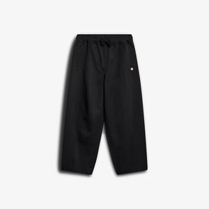 Barrel-leg Tencel Trousers - Tween - Black | 100133 Asta
