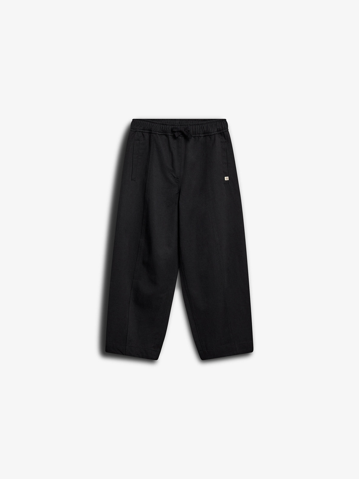 Barrel-leg Tencel Trousers - Tween - Black | 100133 Asta