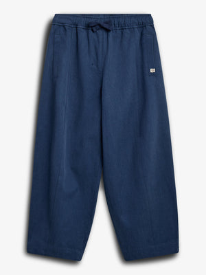 Barrel-leg Tencel Trousers - Tween - Dusty Cobalt | 100134 Asta