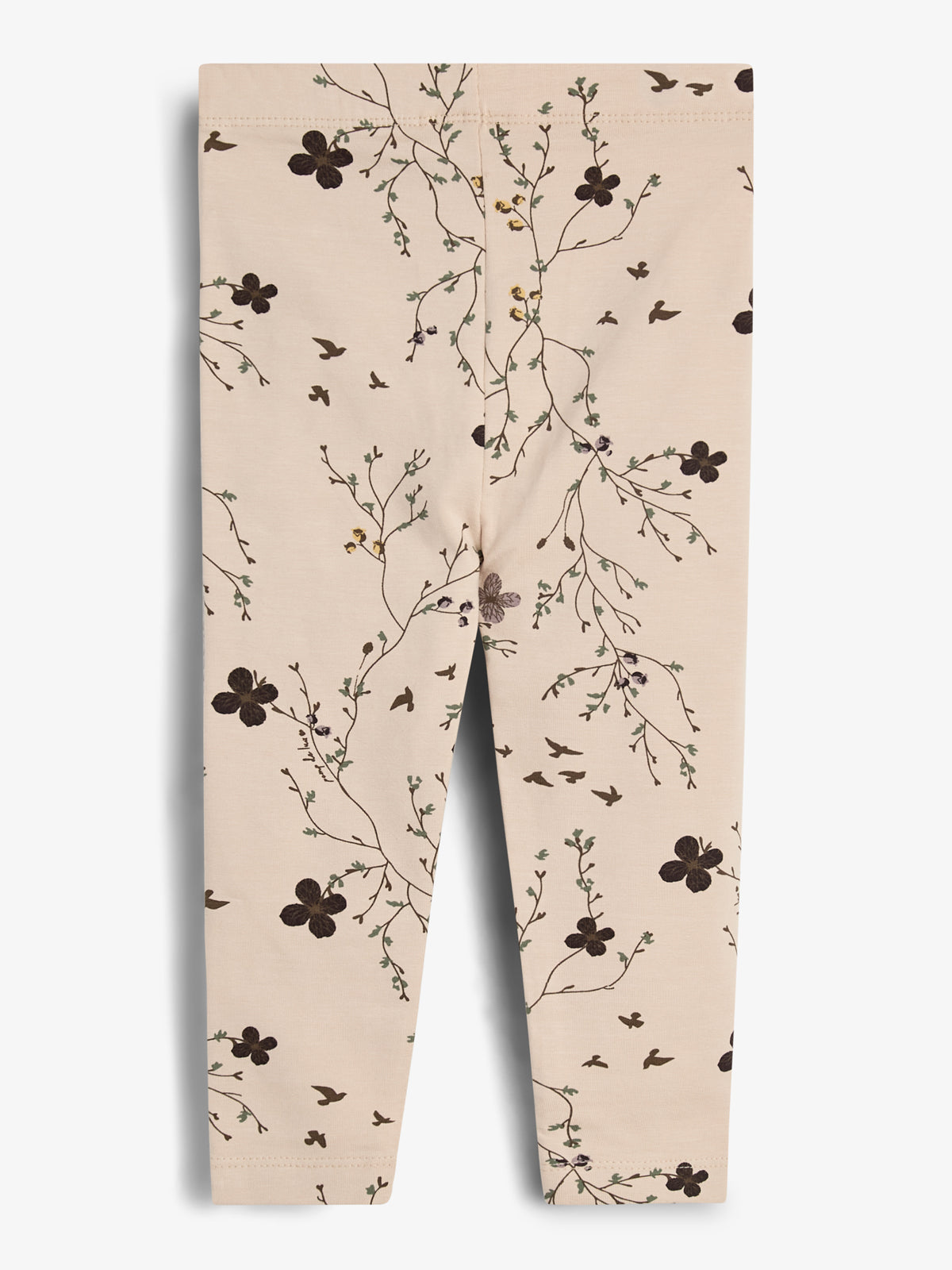 Jersey Leggings w. Floral Print - Little - Moonlight/Purple