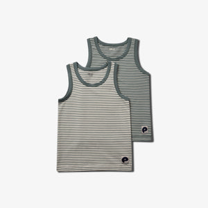 Striped undershirt 2-pack - Petrol | 100153 Carlo
