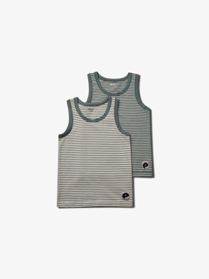 Striped undershirt 2-pack - Petrol | 100153 Carlo