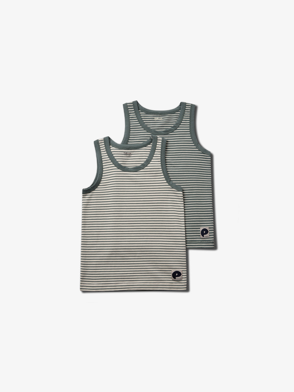Striped undershirt 2-pack - Petrol | 100153 Carlo