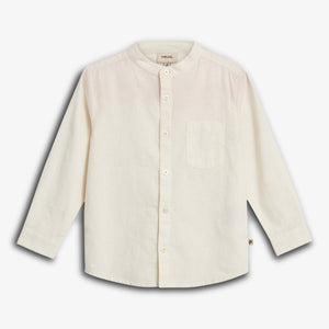 Linen Mandarin shirt - Off White | 100173 Pelle