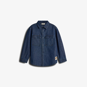 Denim Shirt - Kids - Dark Blue Denim | 100176 Delhi